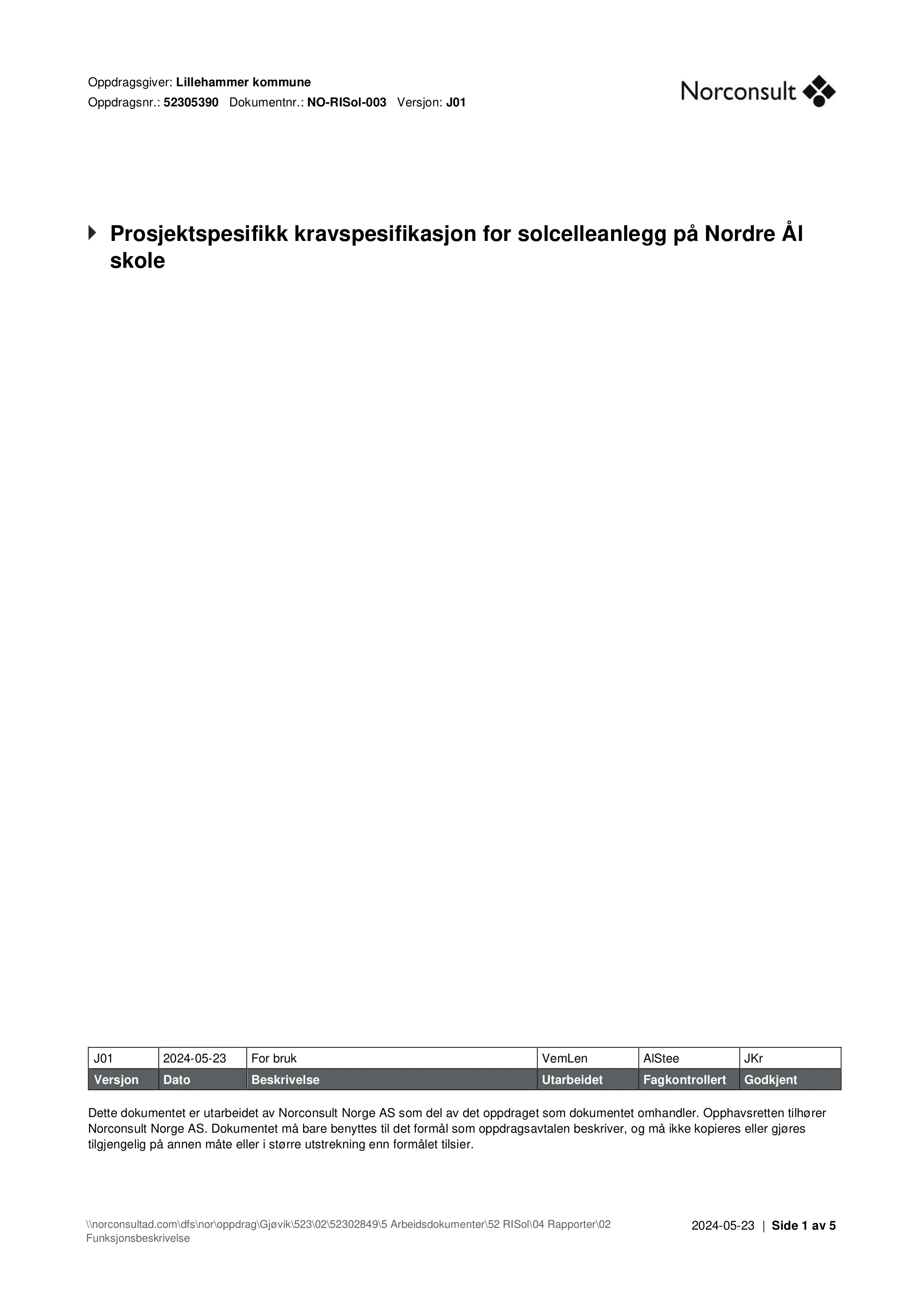 Kravspesifikasjon