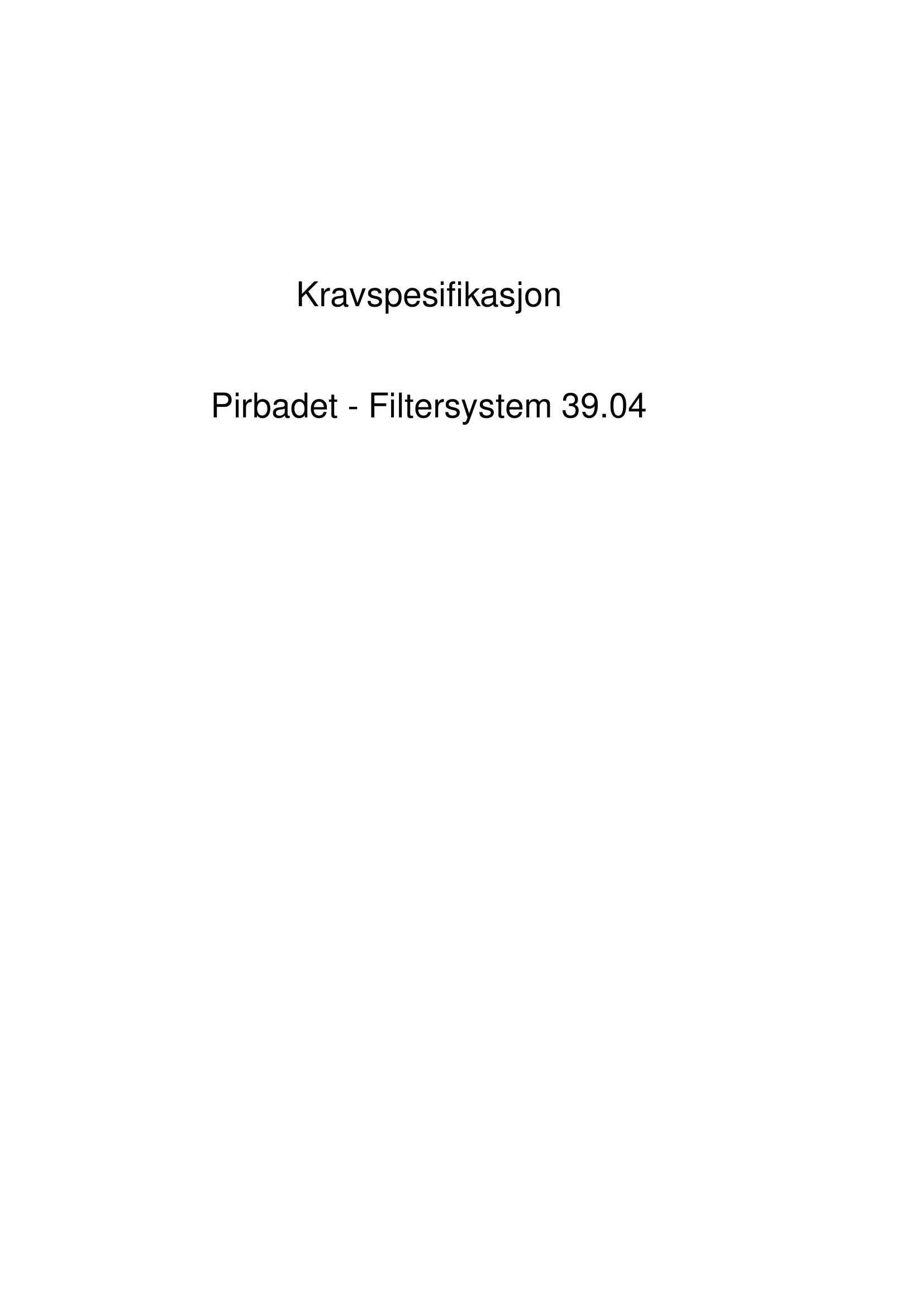 Kravspesifikasjon