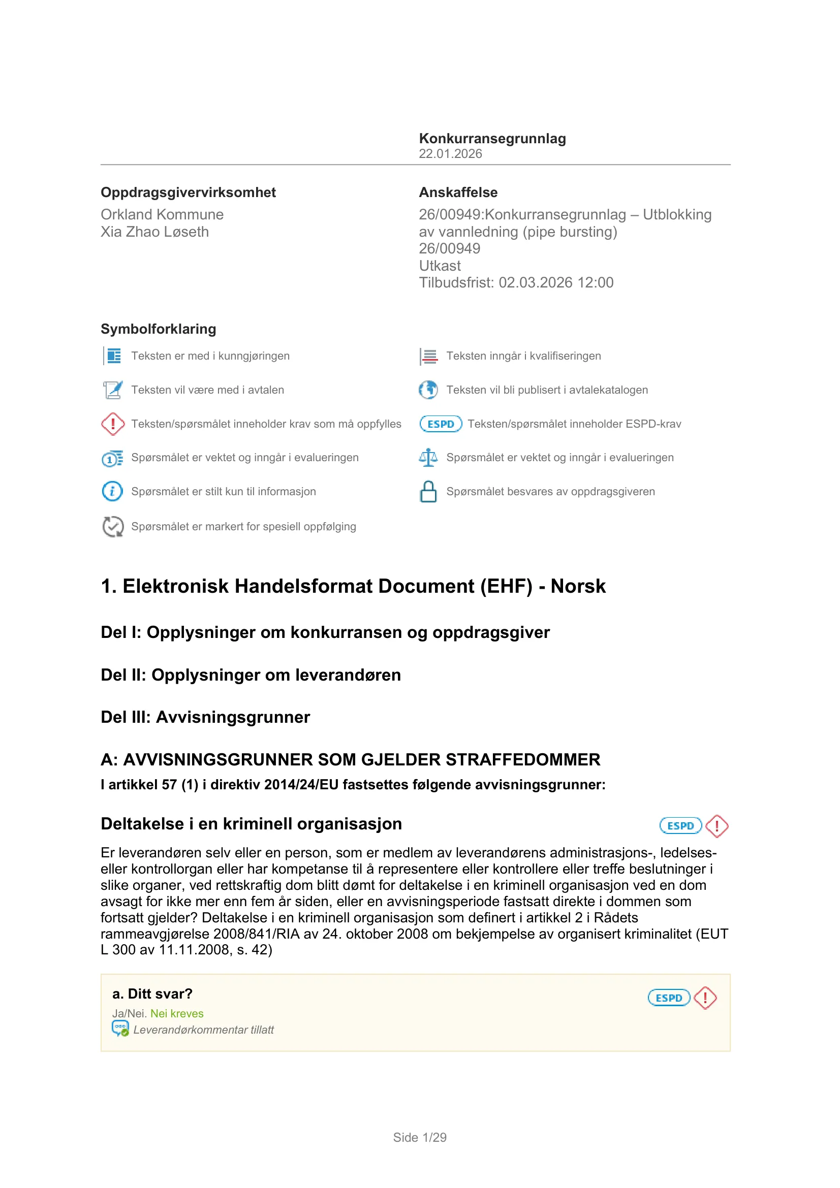 Konkurransebeskrivelse
