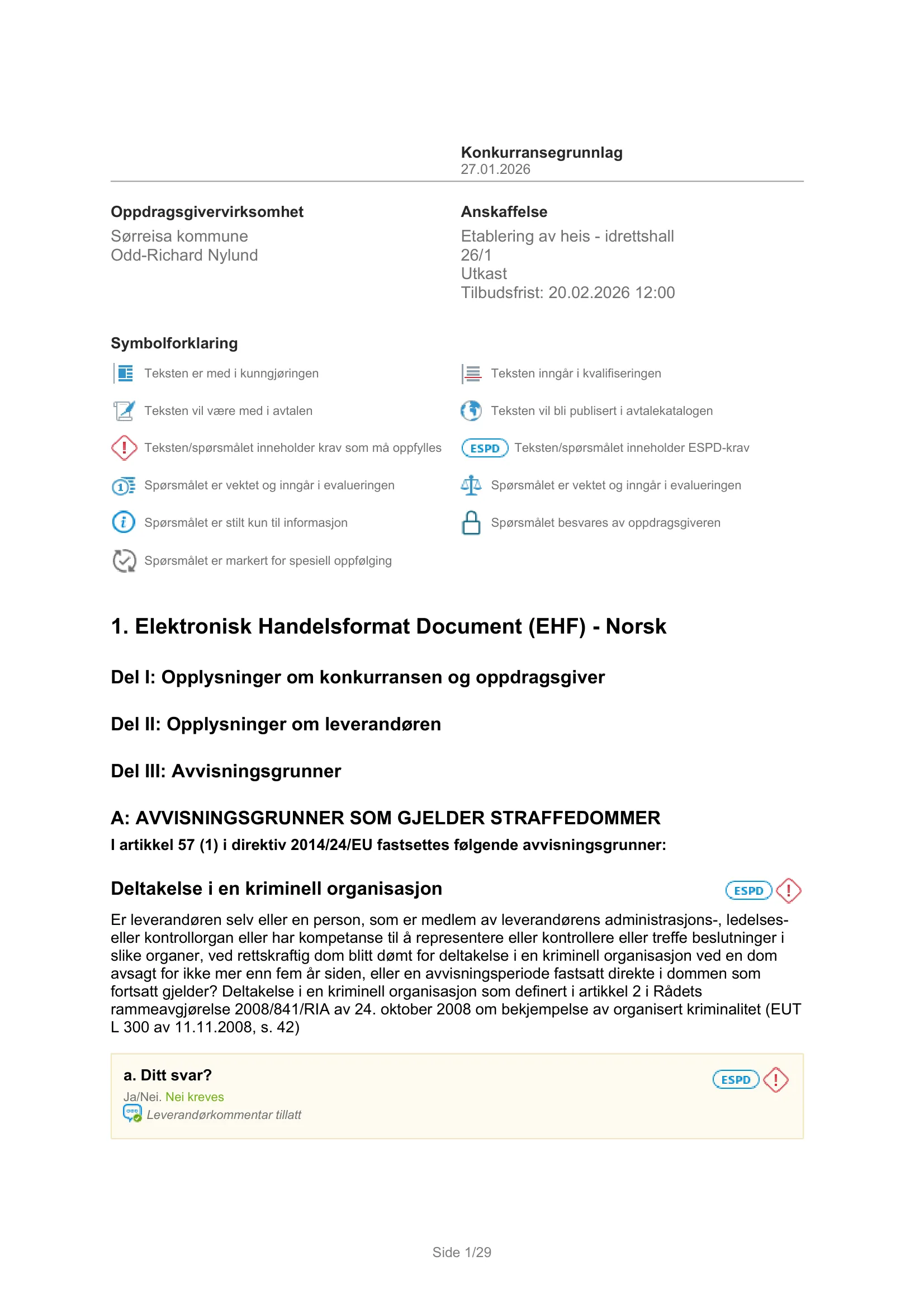 Konkurransebeskrivelse