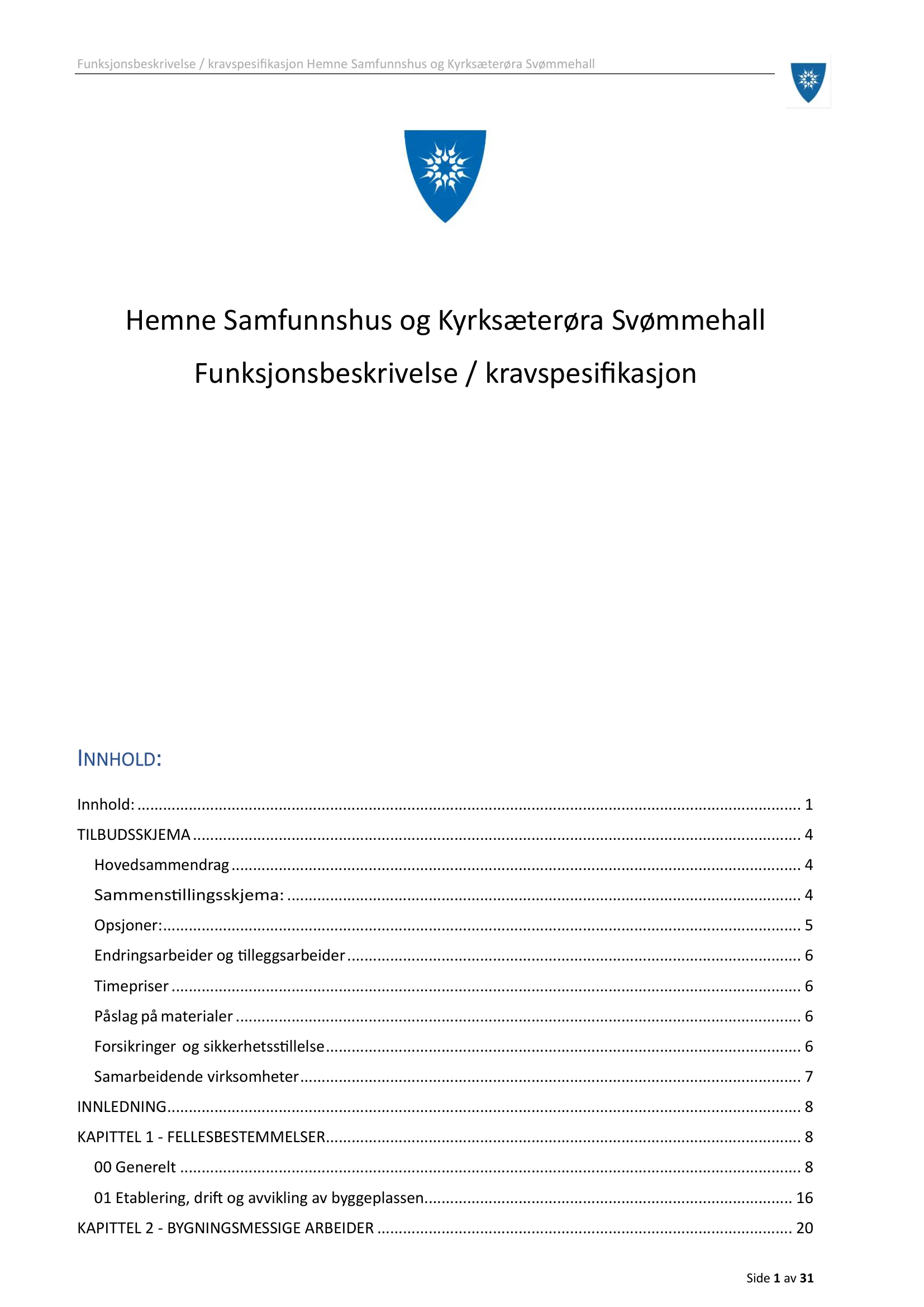 Kravspesifikasjon