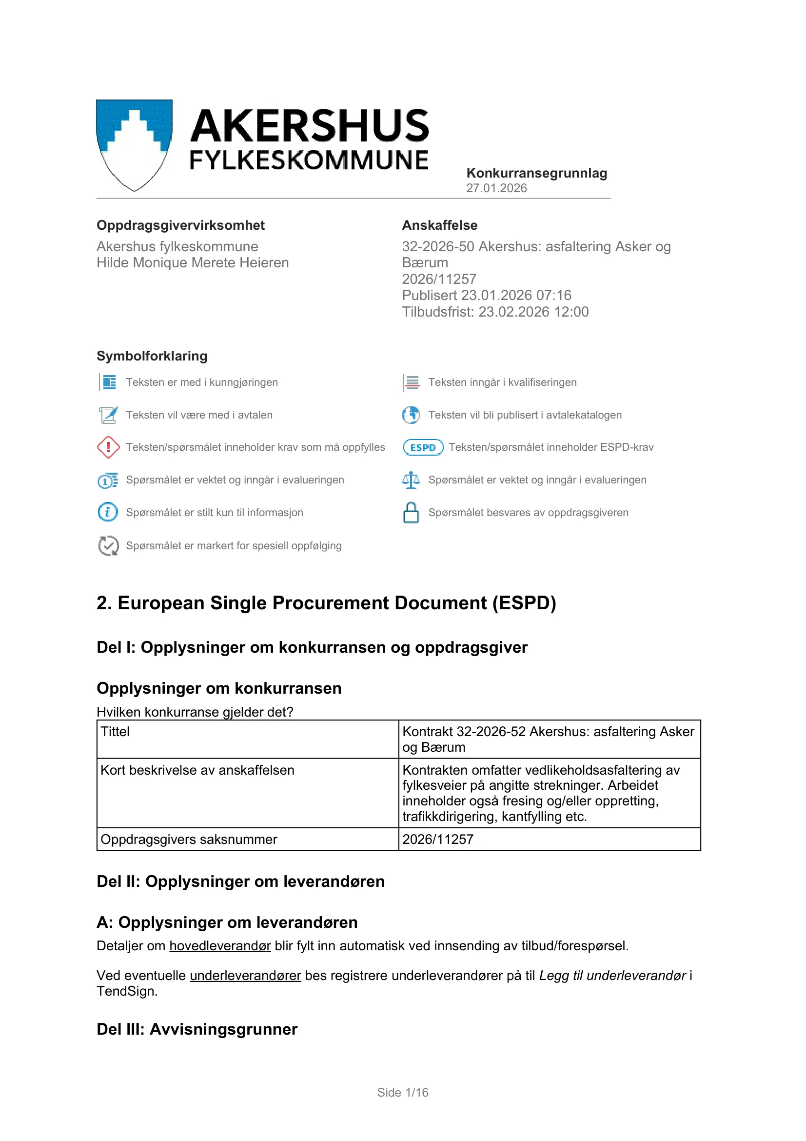 Konkurransebeskrivelse