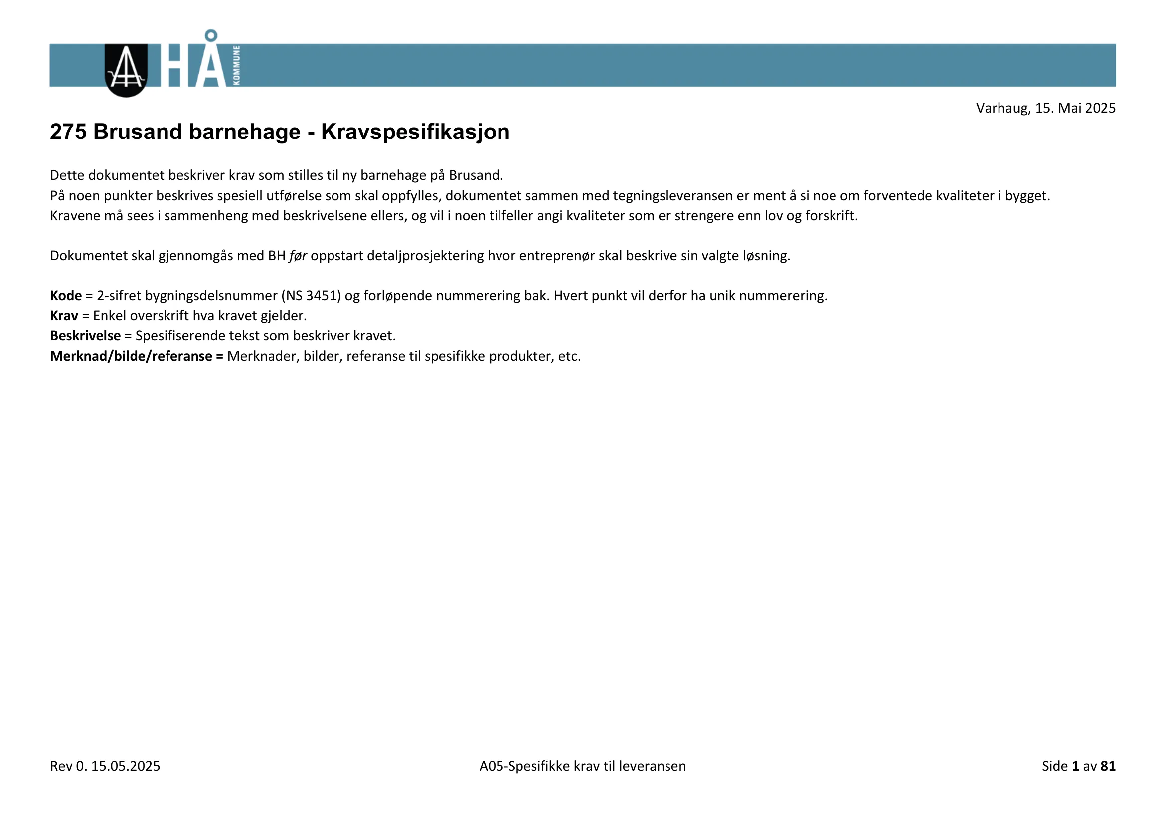 Kravspesifikasjon