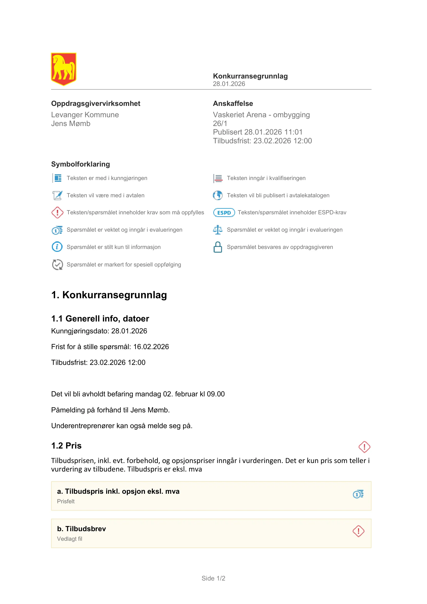 Konkurransebeskrivelse