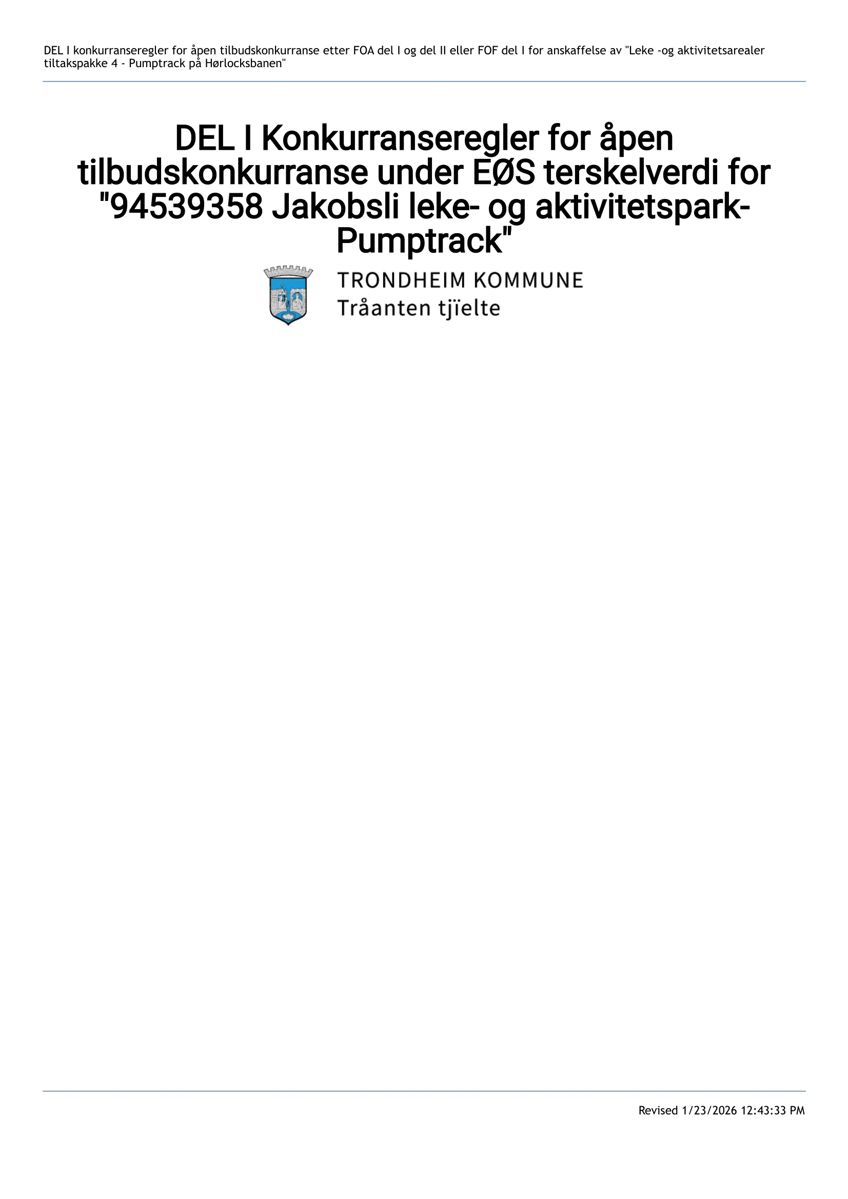 Konkurransebeskrivelse