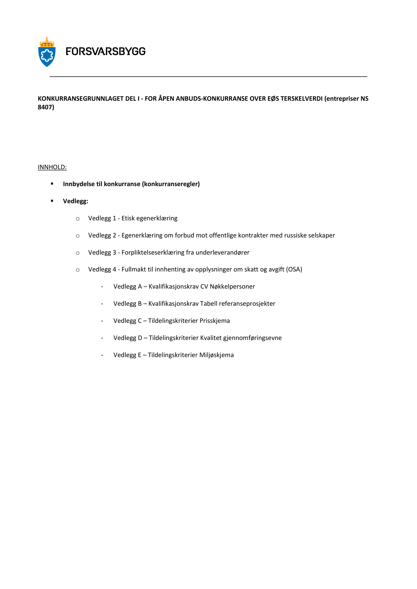 Konkurransebeskrivelse