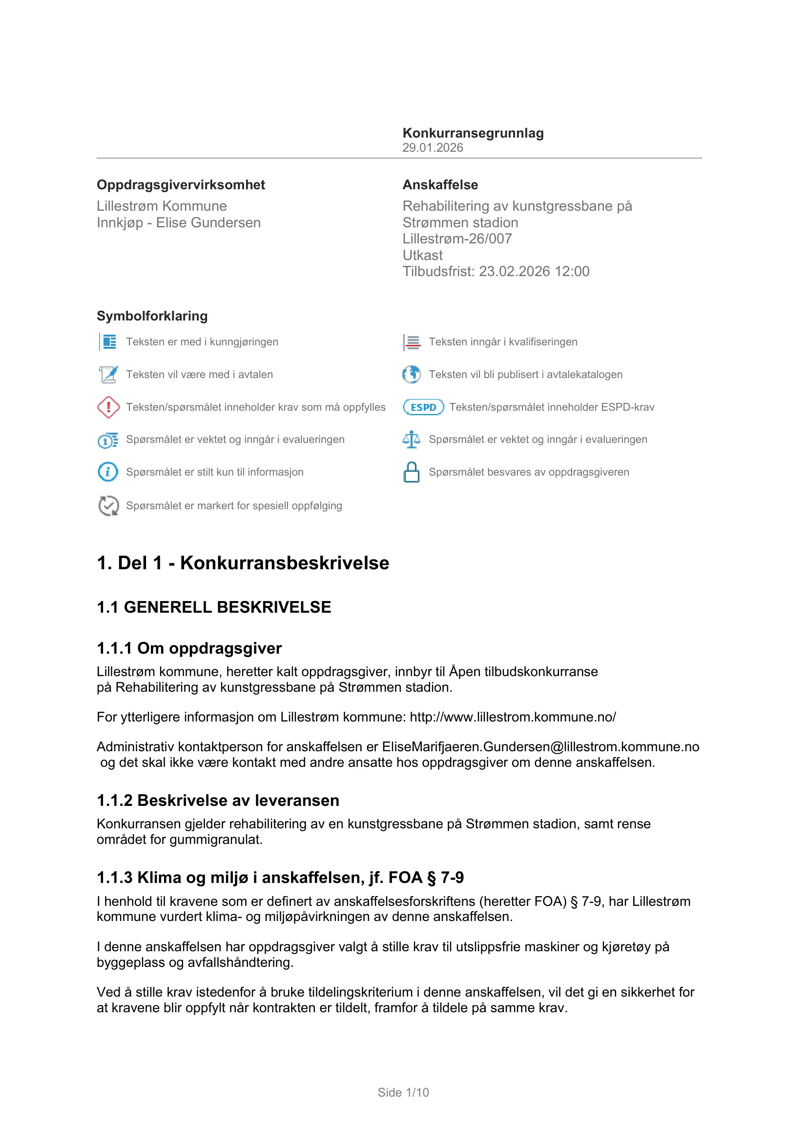 Konkurransebeskrivelse