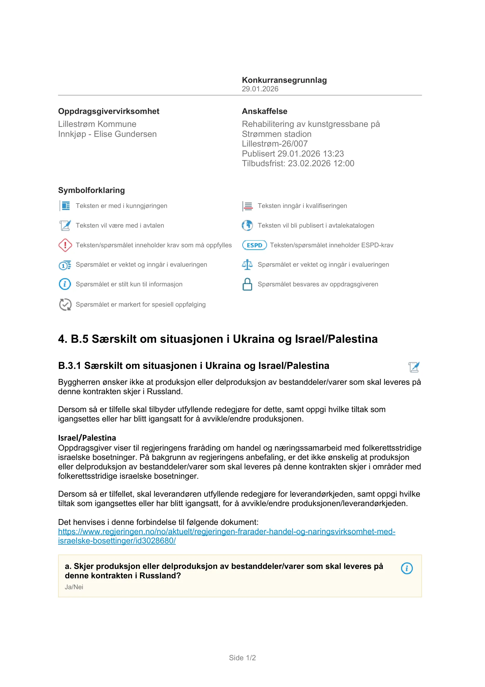 Konkurransebeskrivelse