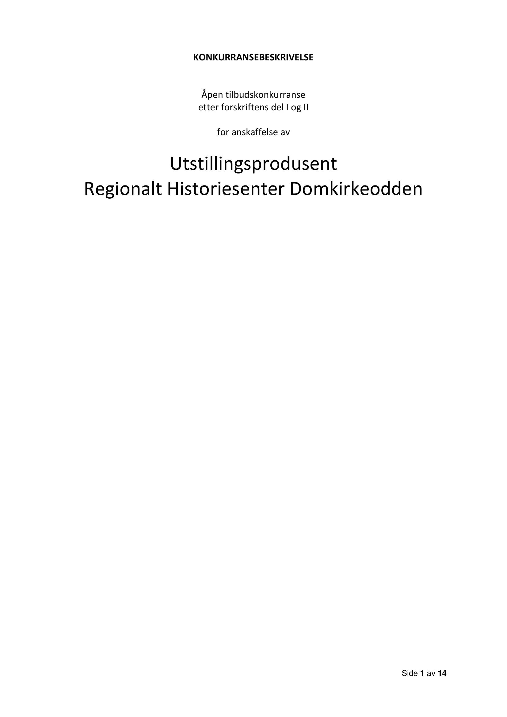 Konkurransebeskrivelse