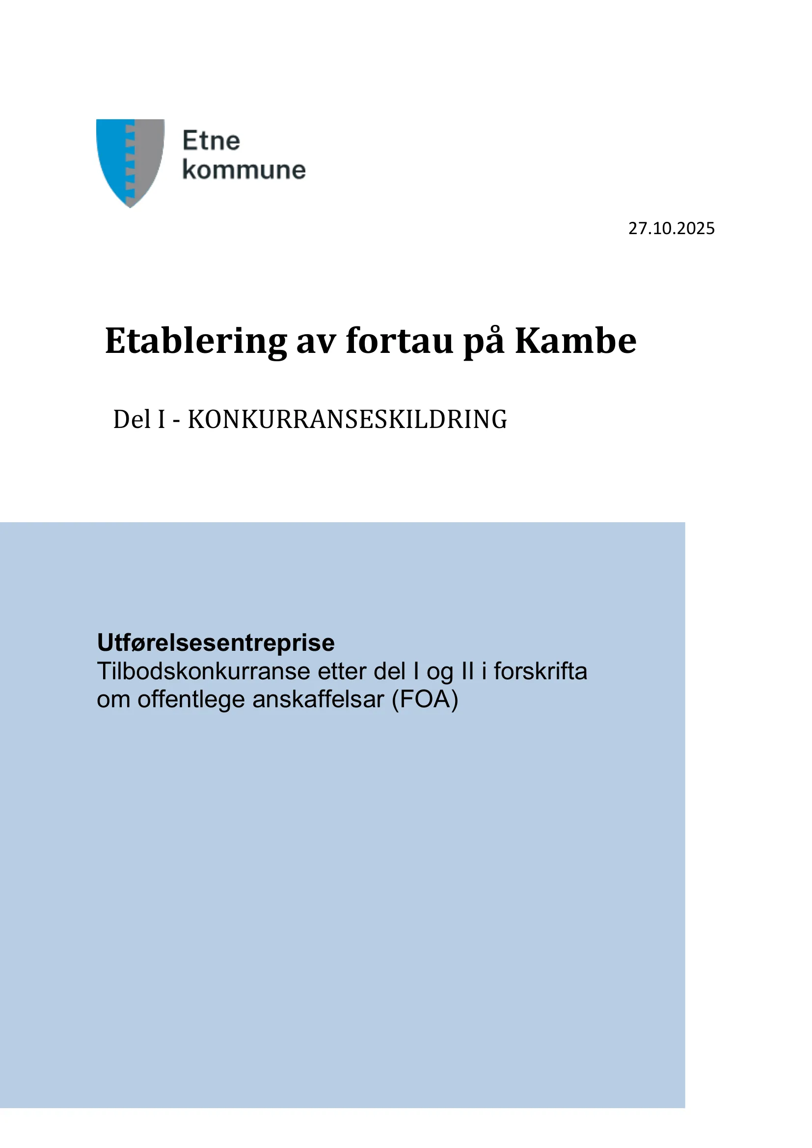 Konkurransebeskrivelse