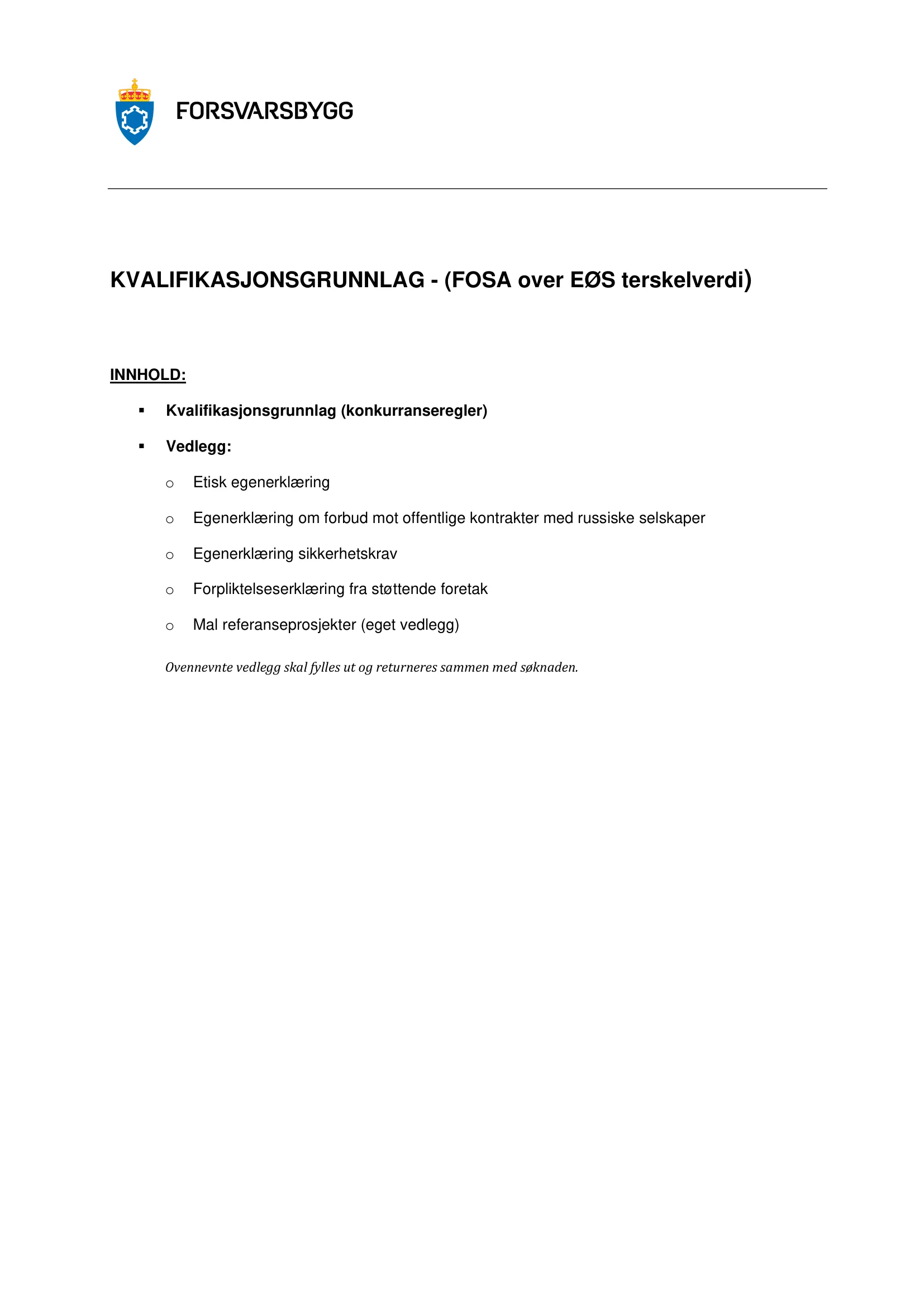 Konkurransebeskrivelse