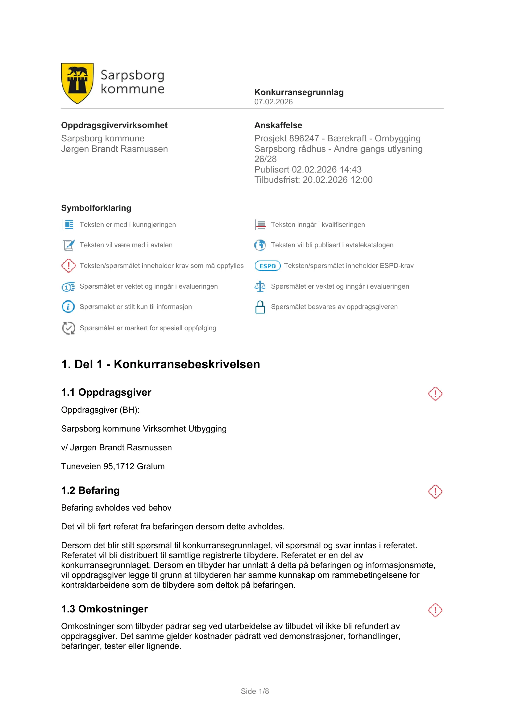 Konkurransebeskrivelse