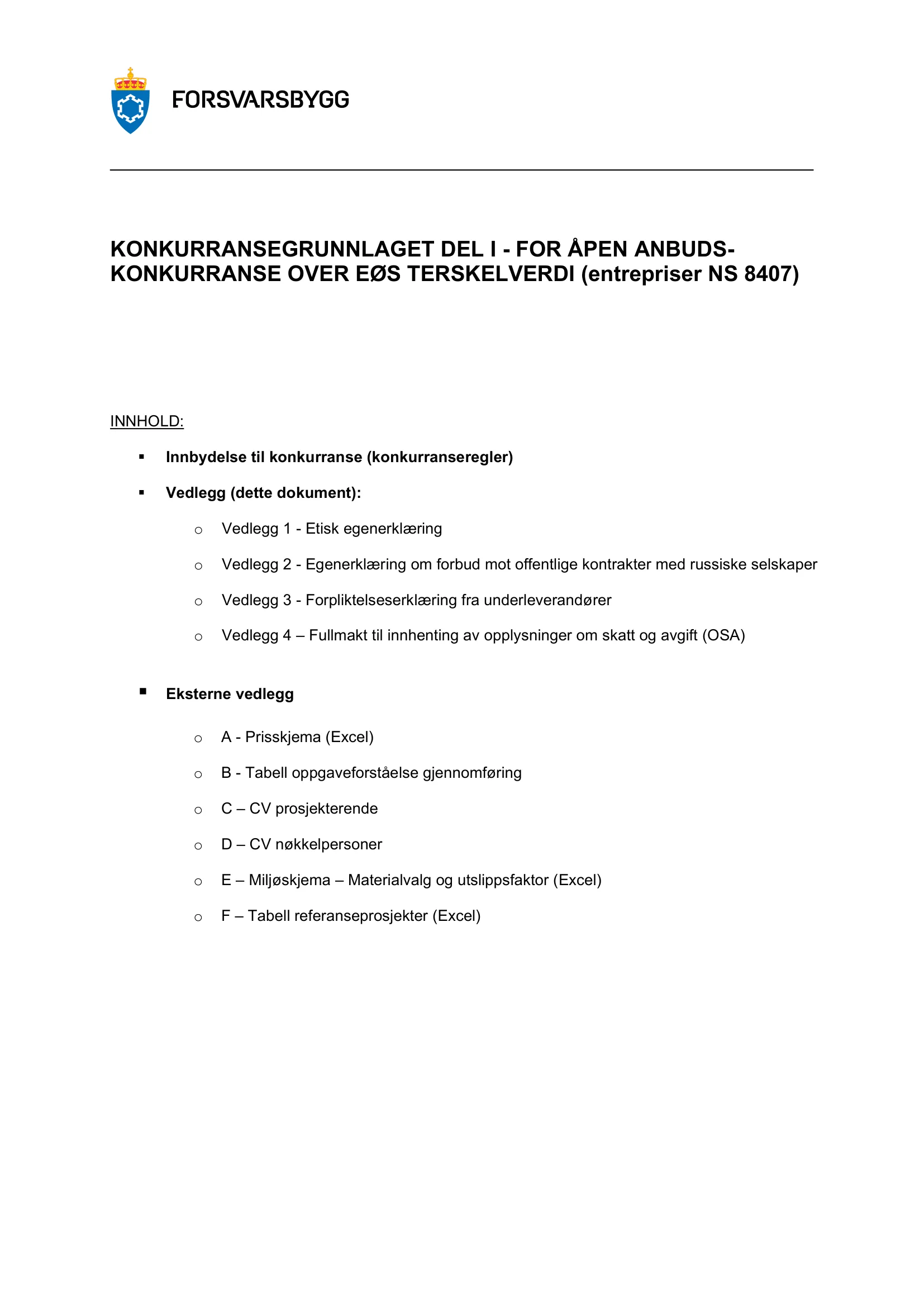 Konkurransebeskrivelse