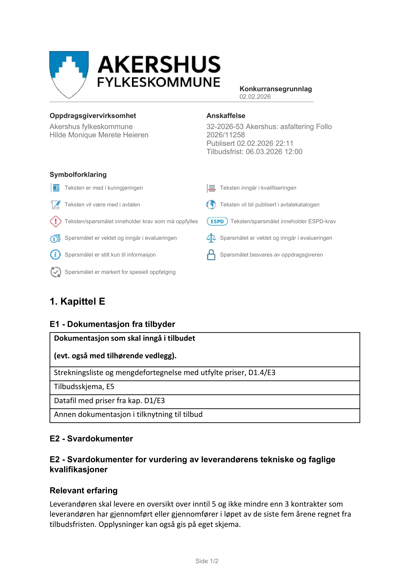 Konkurransebeskrivelse