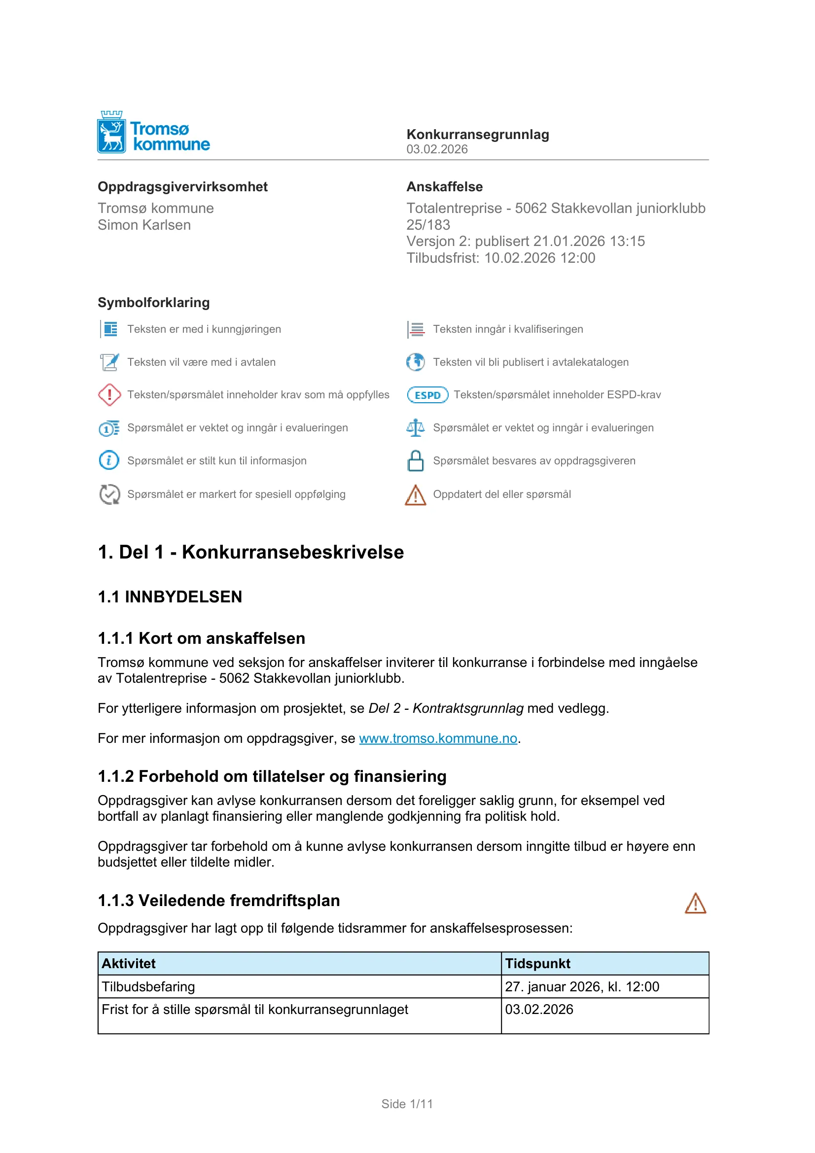 Konkurransebeskrivelse