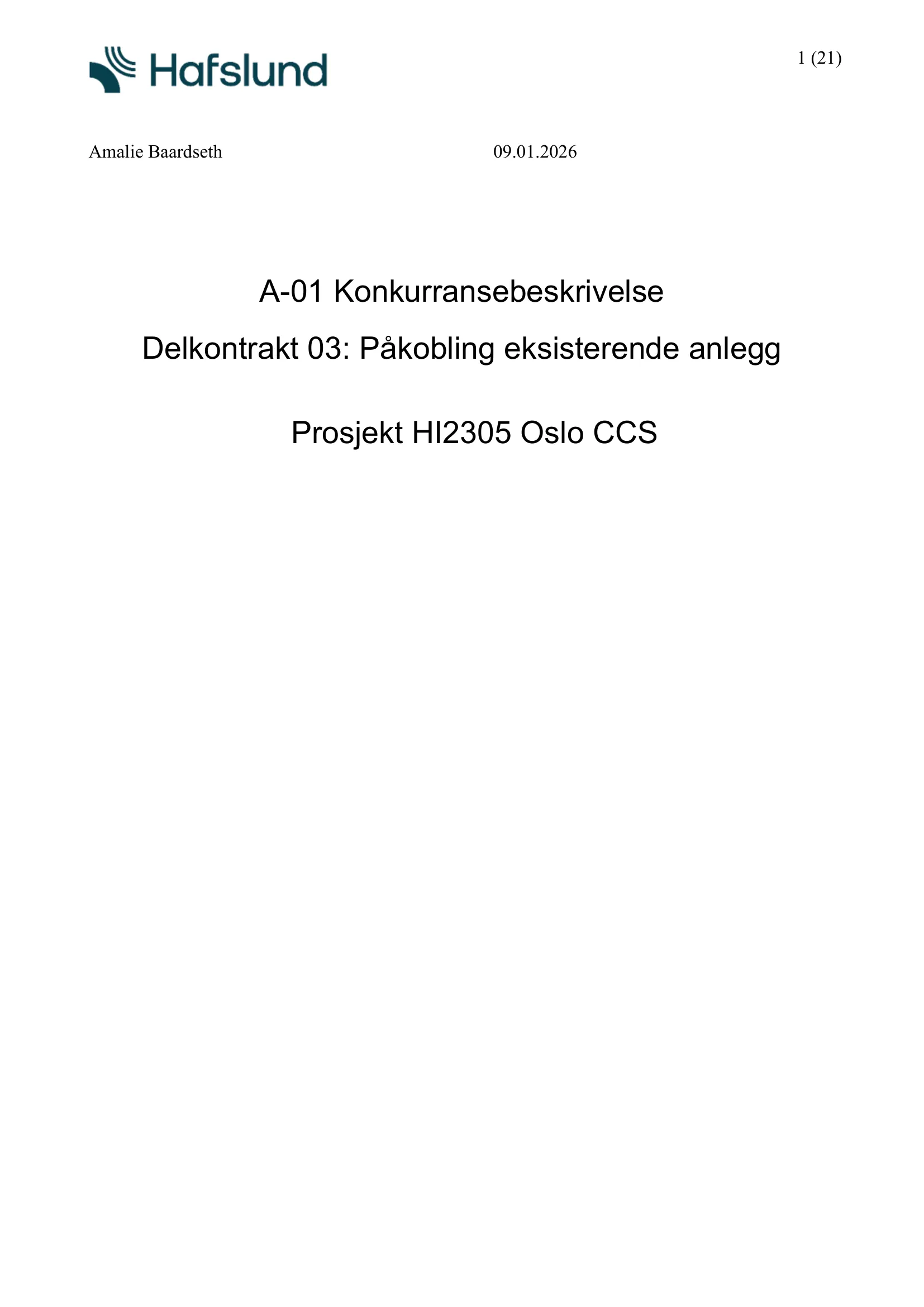 Konkurransebeskrivelse