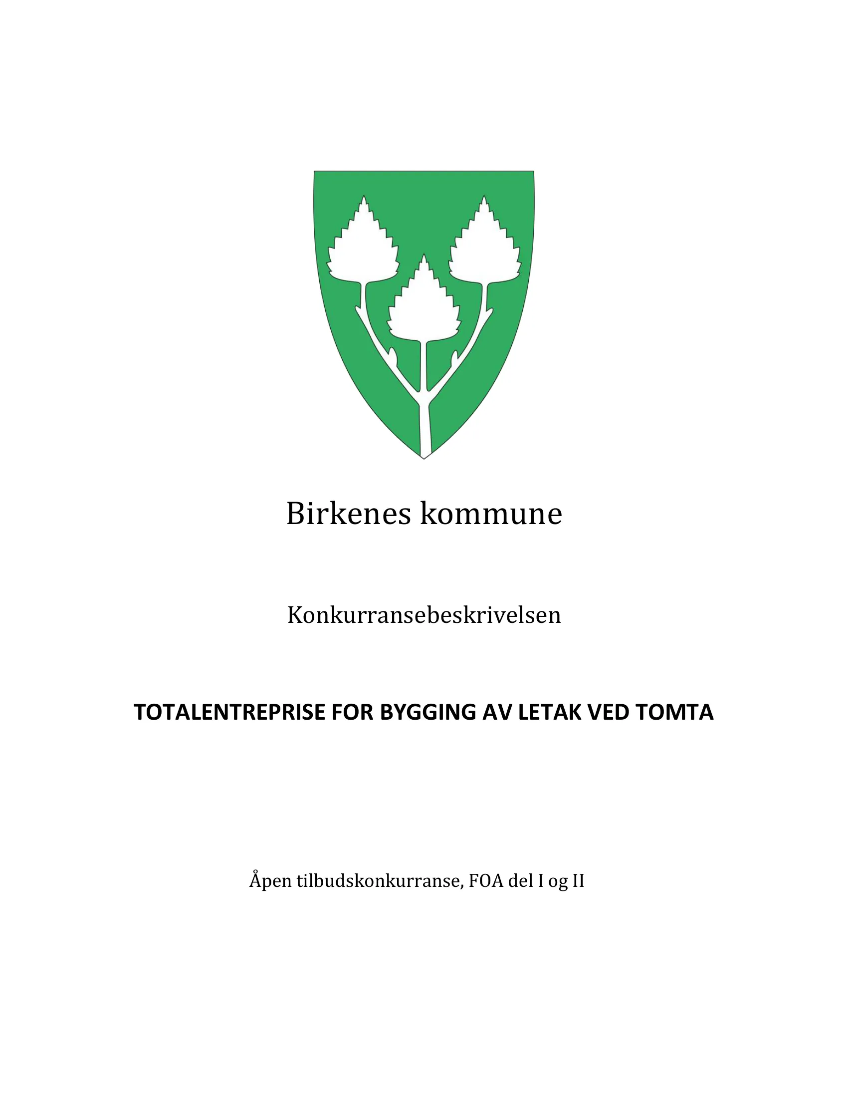 Konkurransebeskrivelse