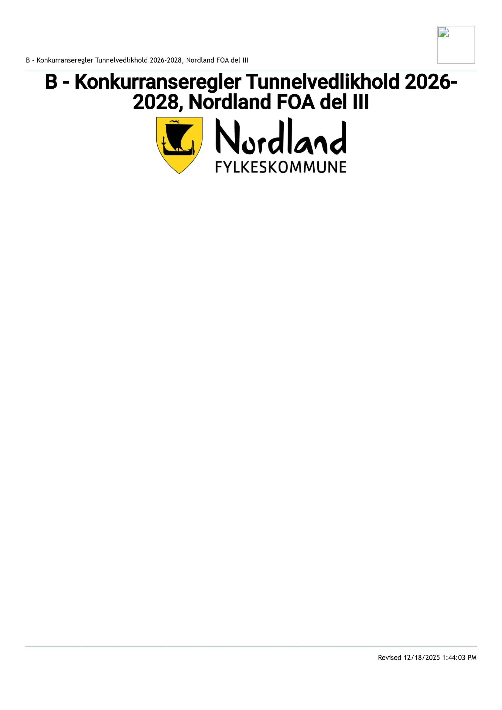 Konkurransebeskrivelse