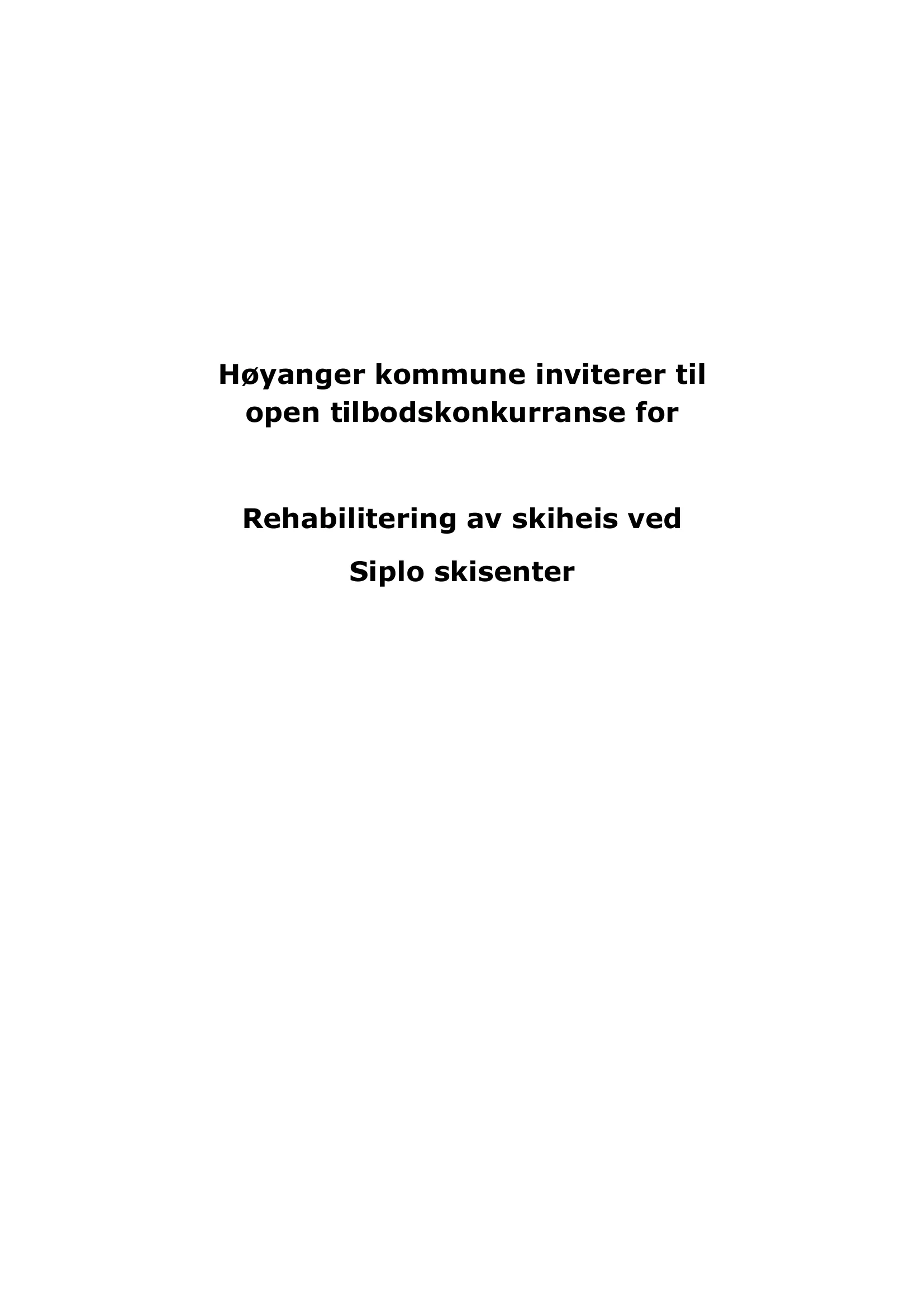 Konkurransebeskrivelse