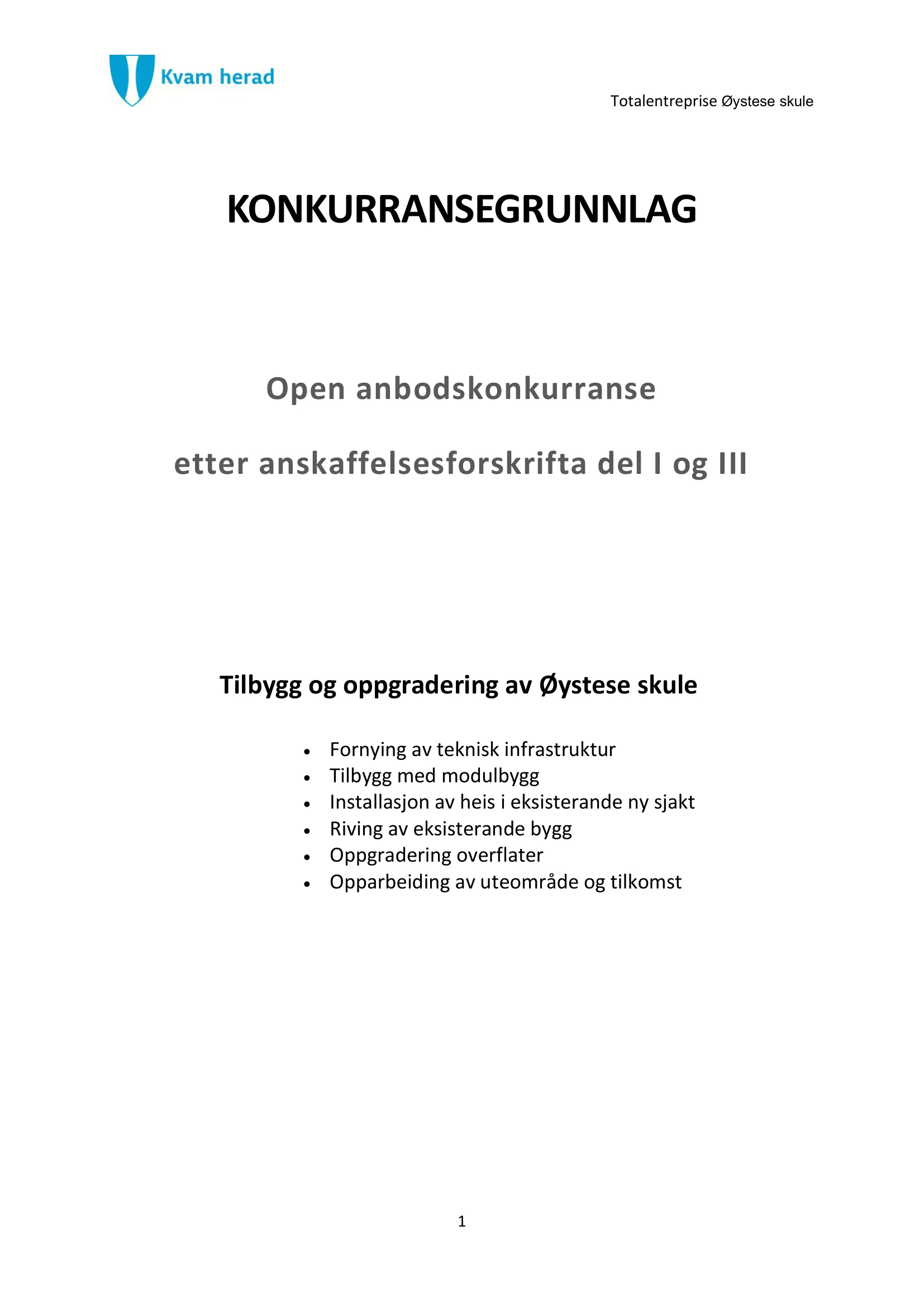 Konkurransebeskrivelse