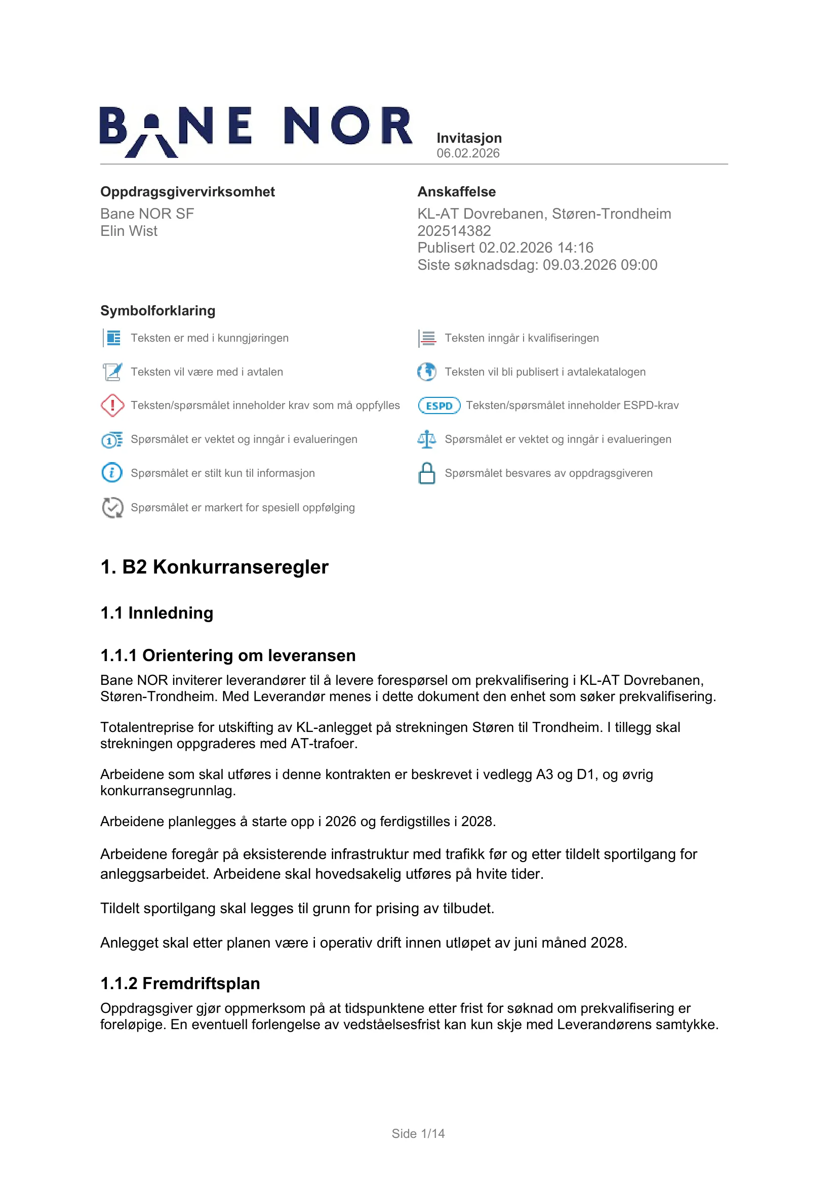 Konkurransebeskrivelse
