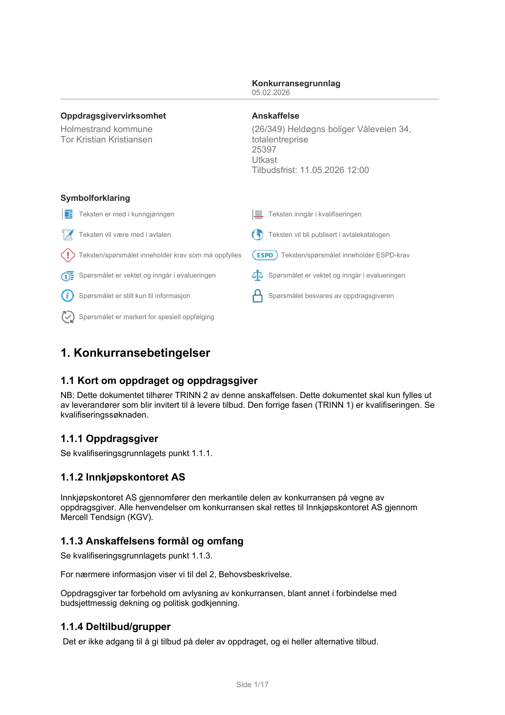 Konkurransebeskrivelse