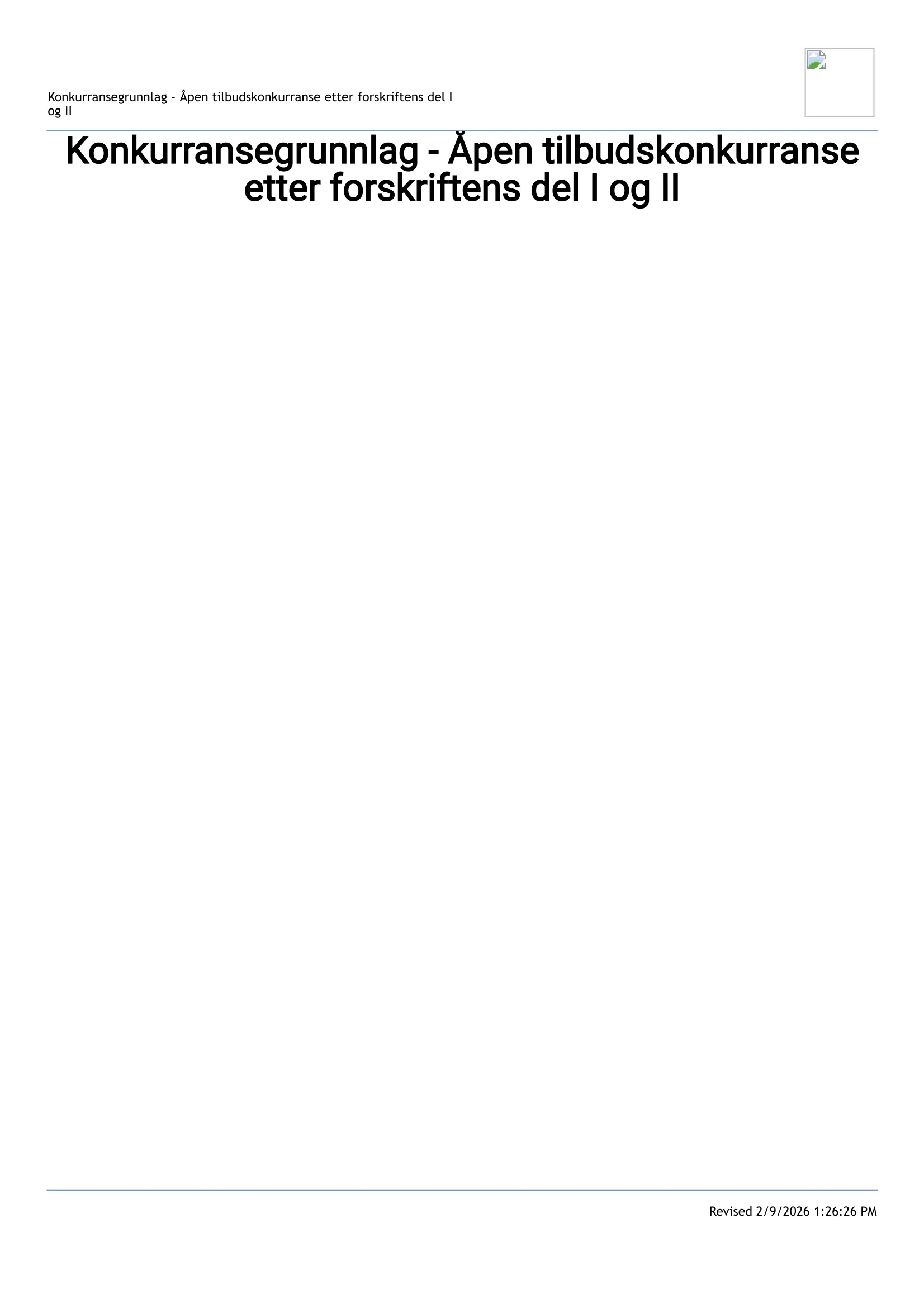 Konkurransebeskrivelse