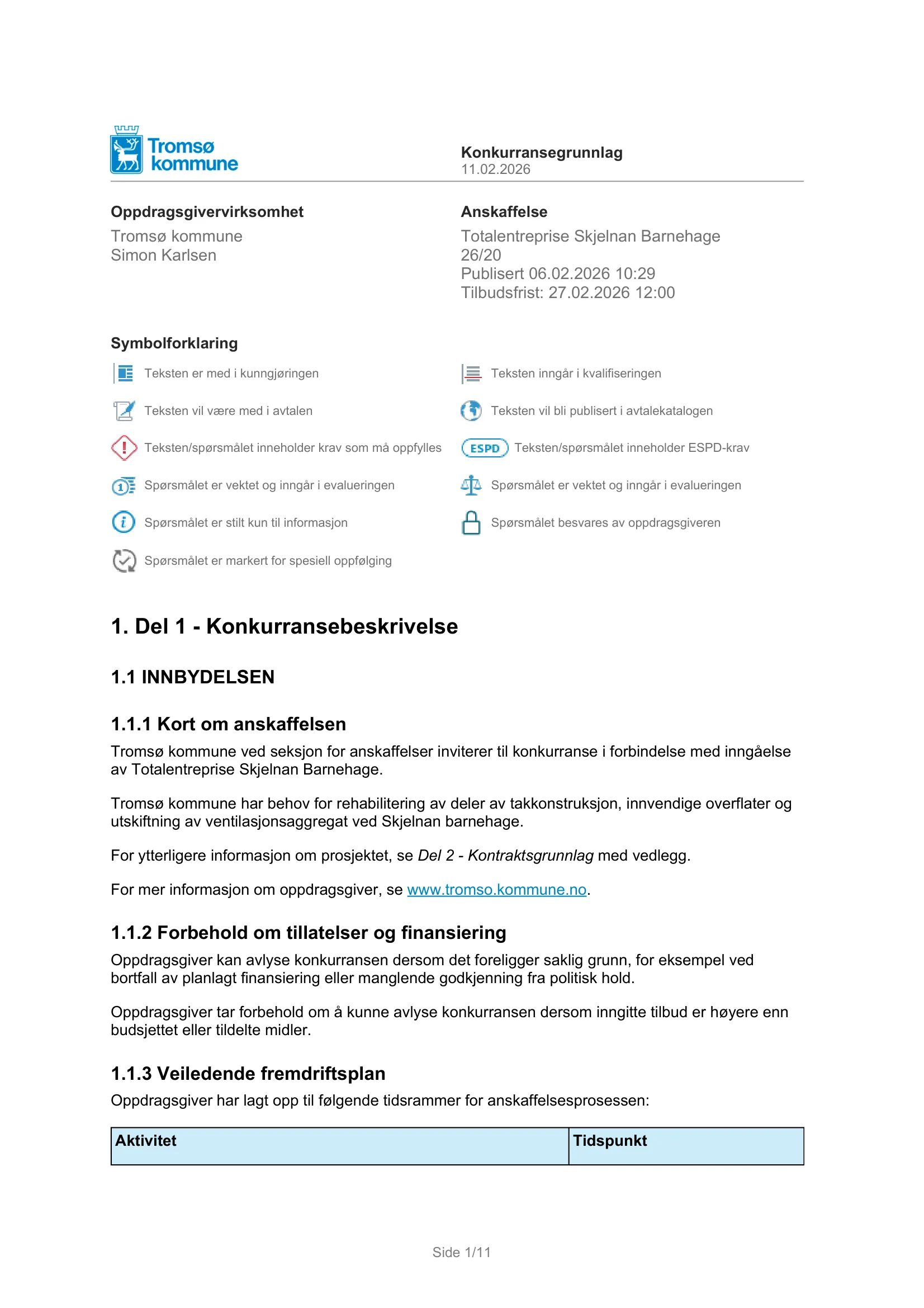 Konkurransebeskrivelse
