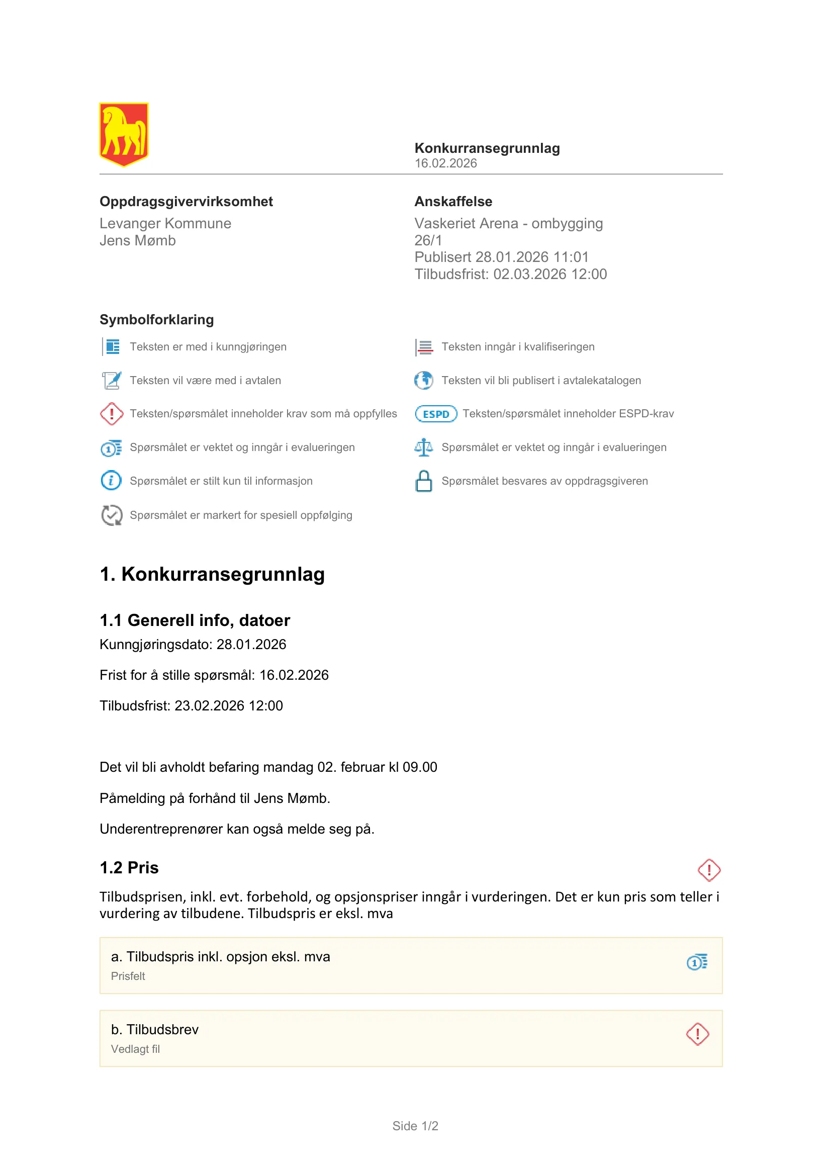 Konkurransebeskrivelse
