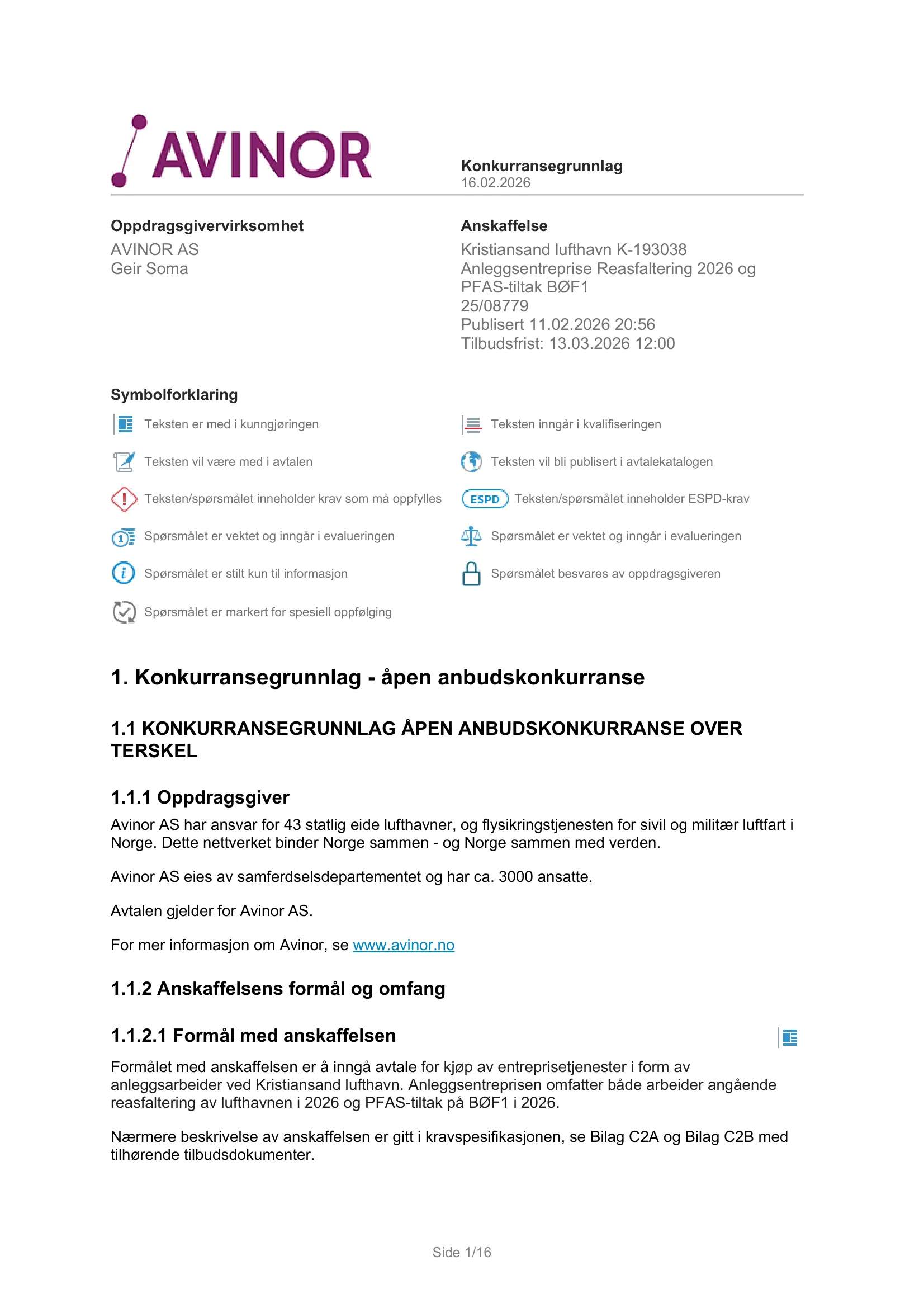 Konkurransebeskrivelse