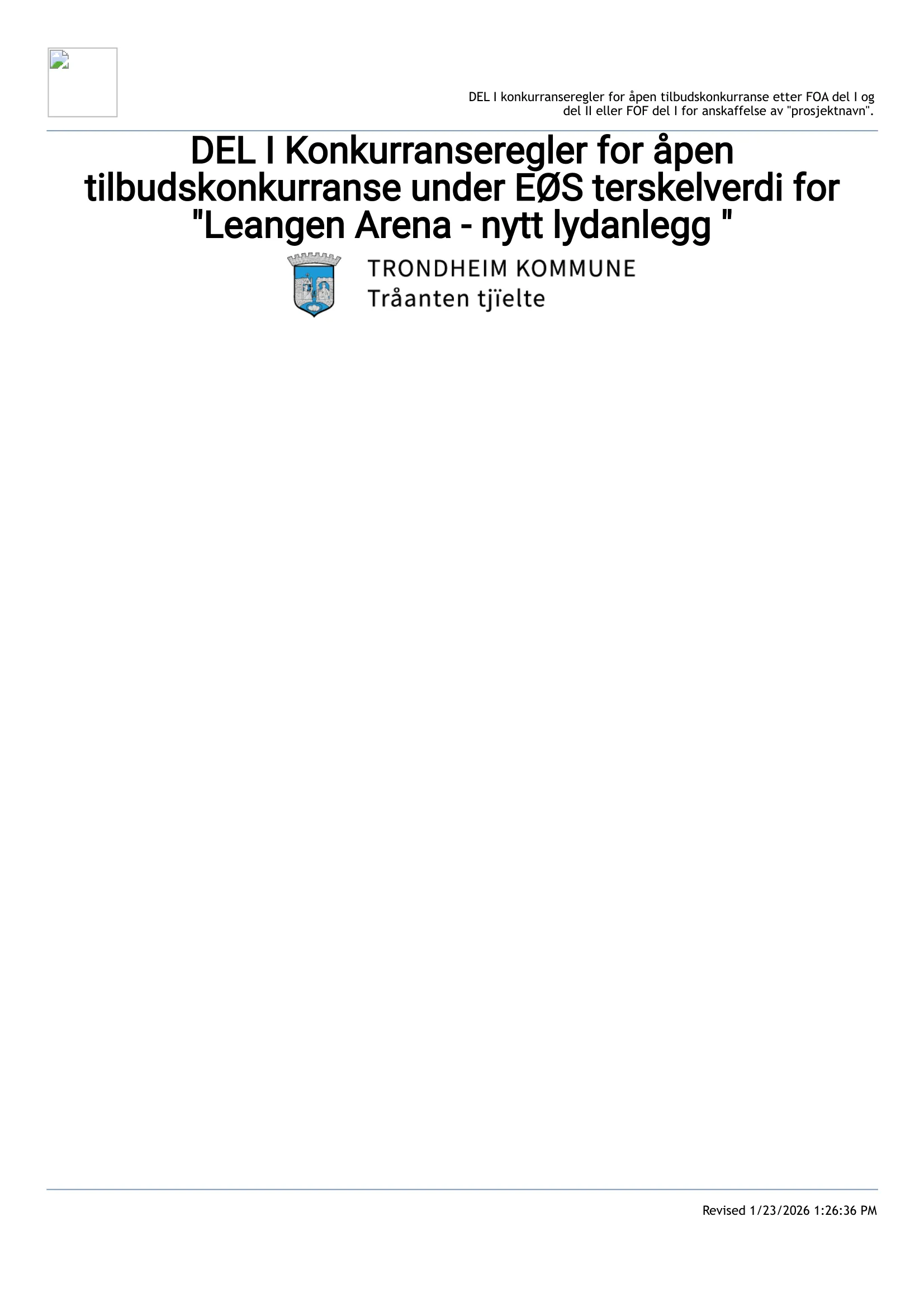 Konkurransebeskrivelse