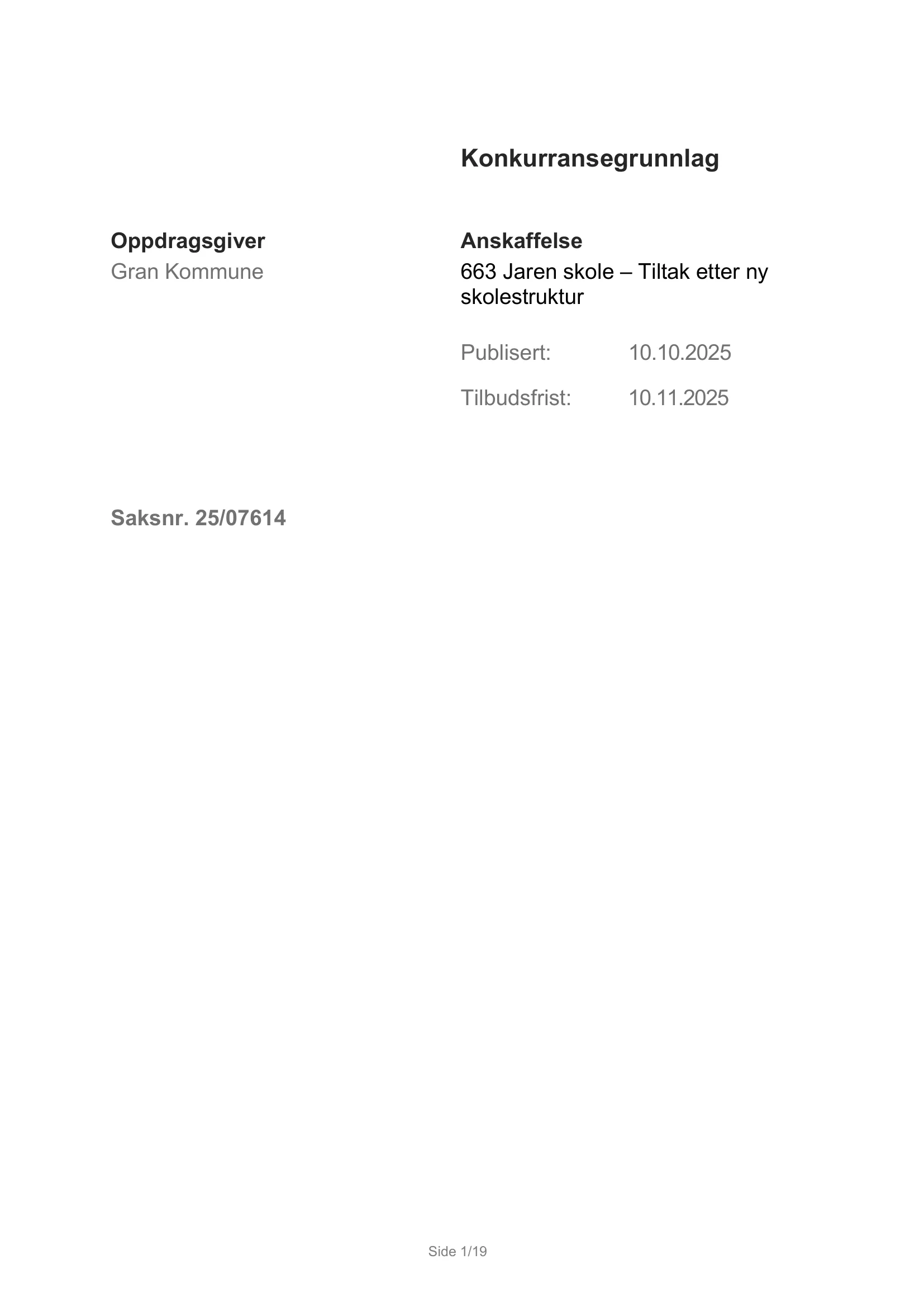 Konkurransebeskrivelse