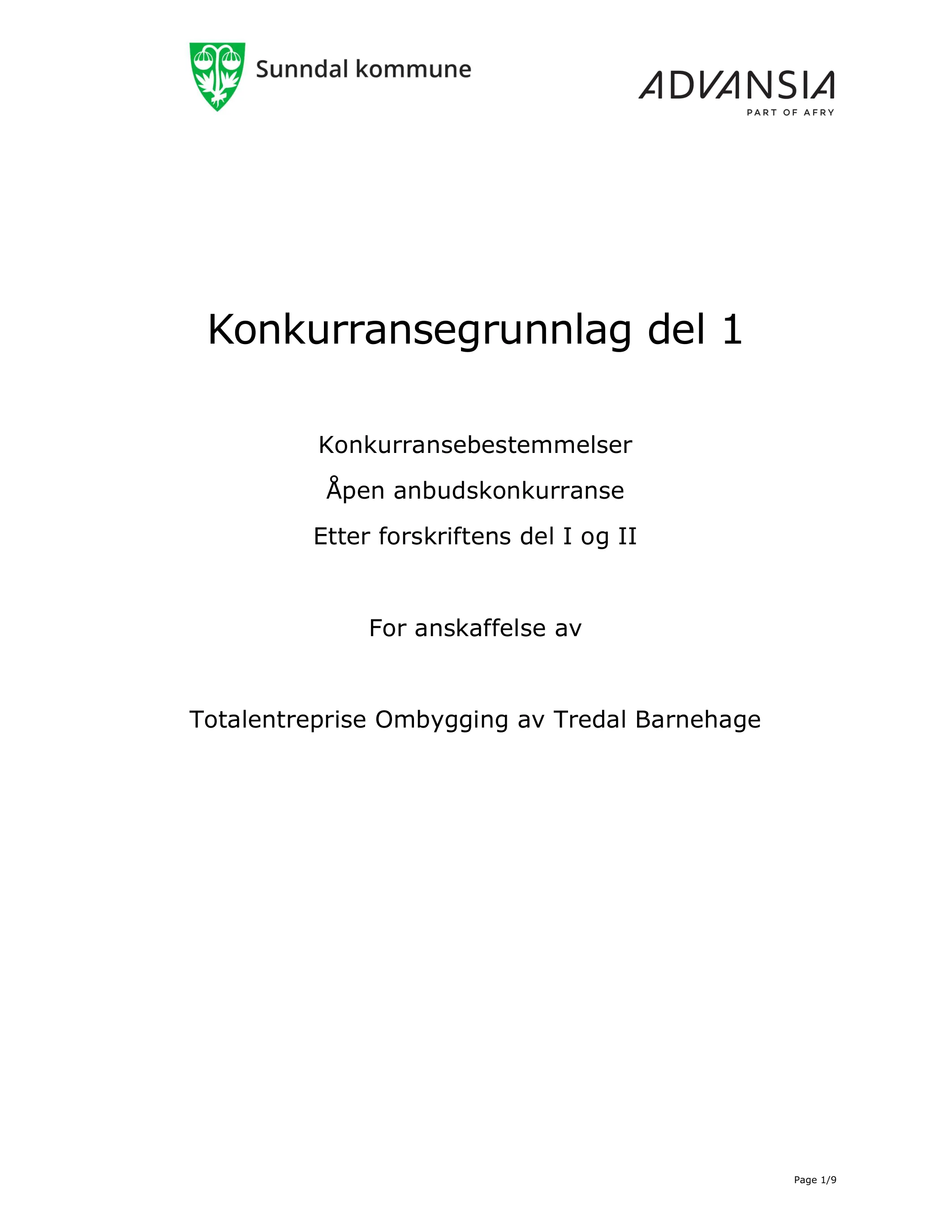 Konkurransebeskrivelse