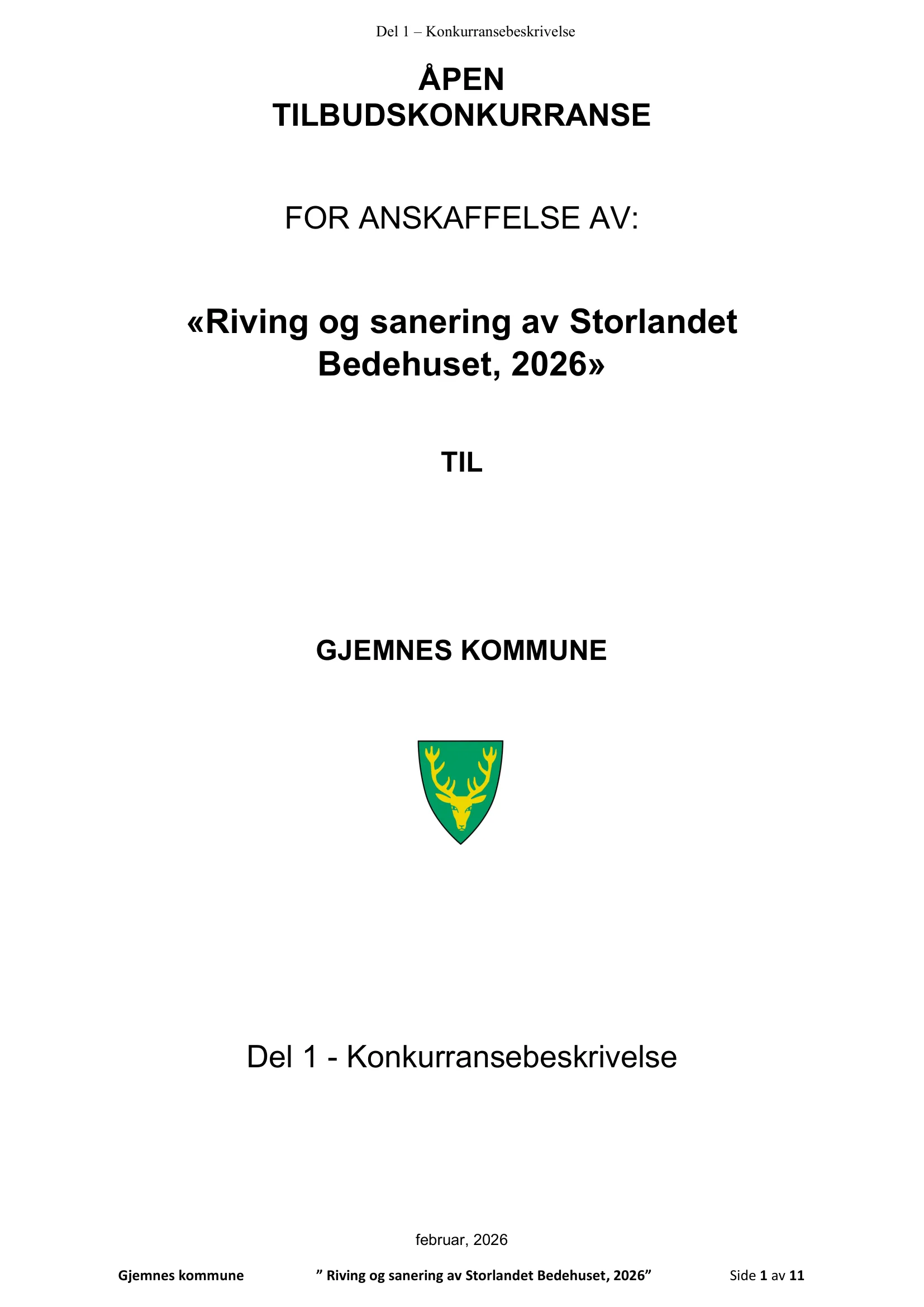 Konkurransebeskrivelse