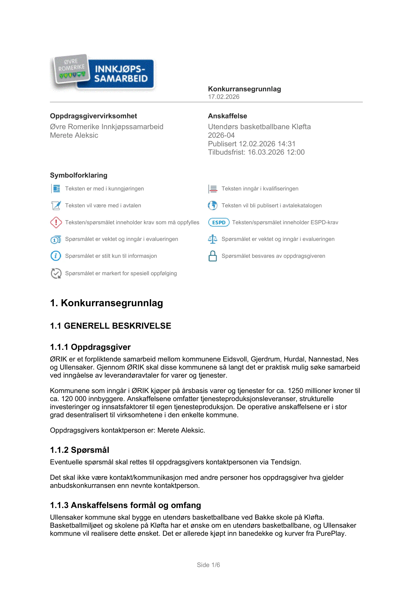 Konkurransebeskrivelse