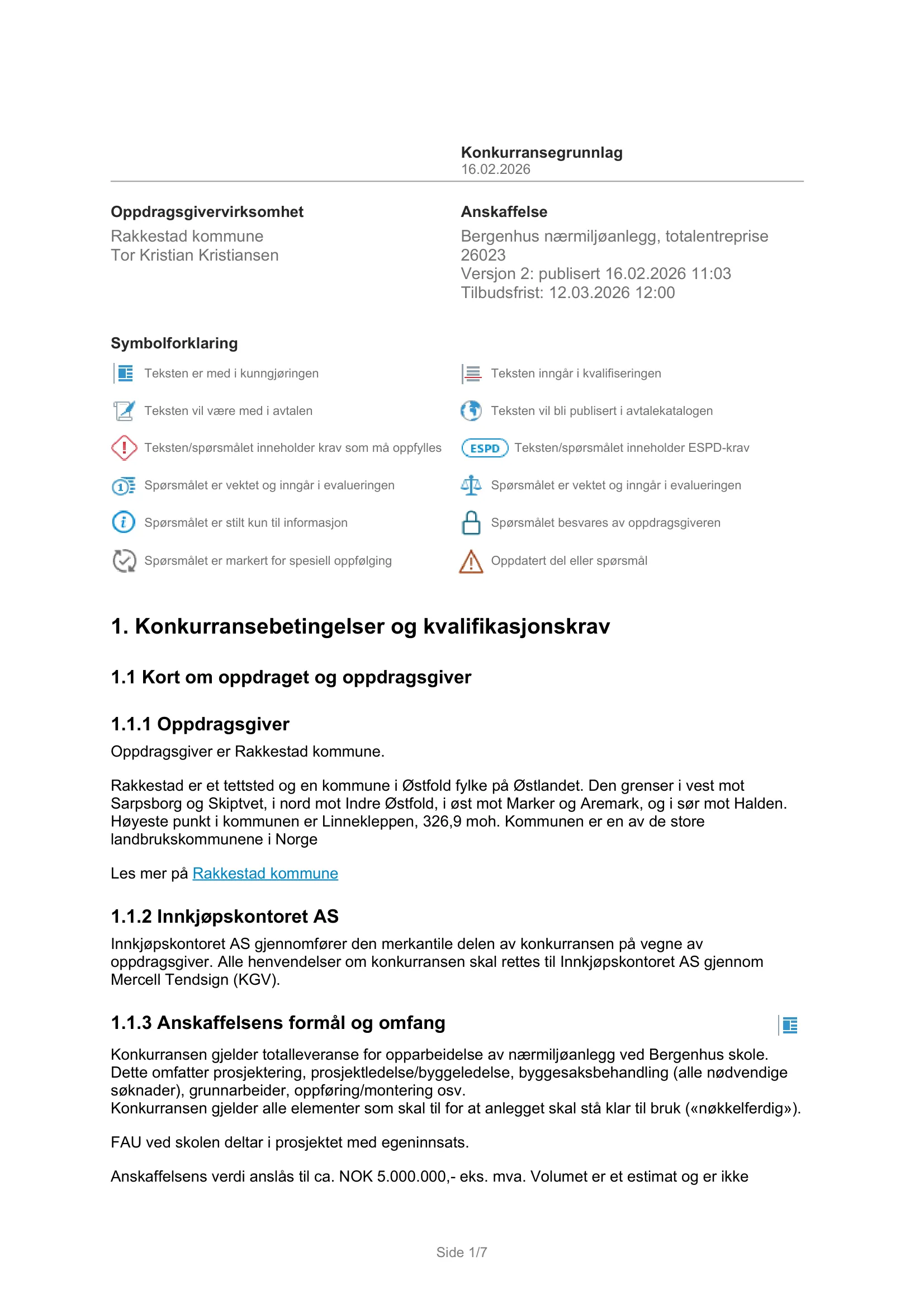 Konkurransebeskrivelse