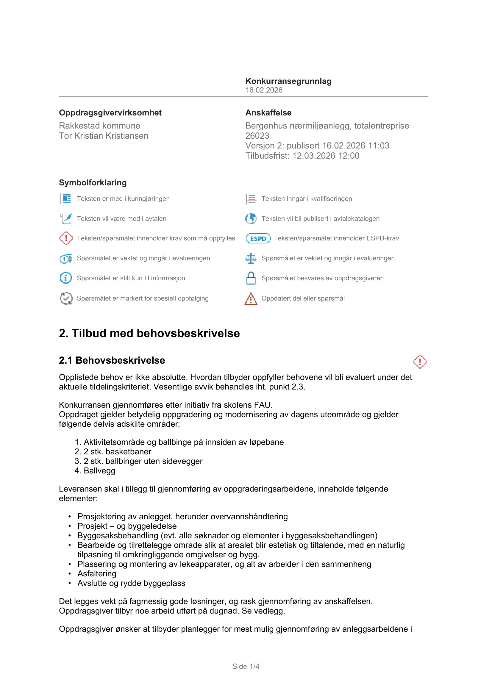 Konkurransebeskrivelse