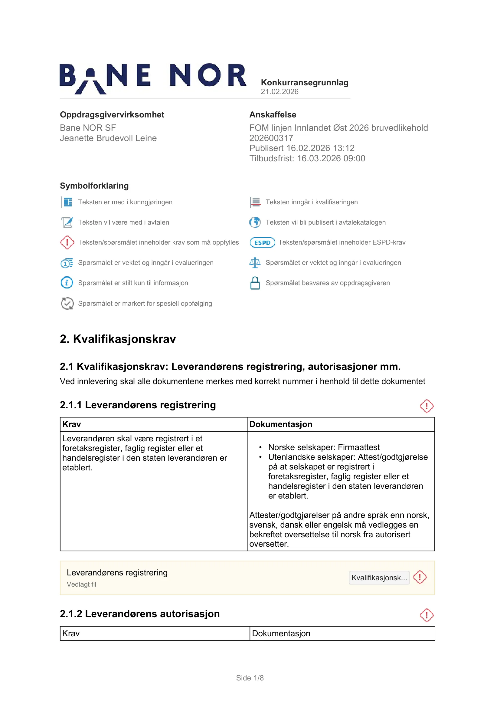Konkurransebeskrivelse