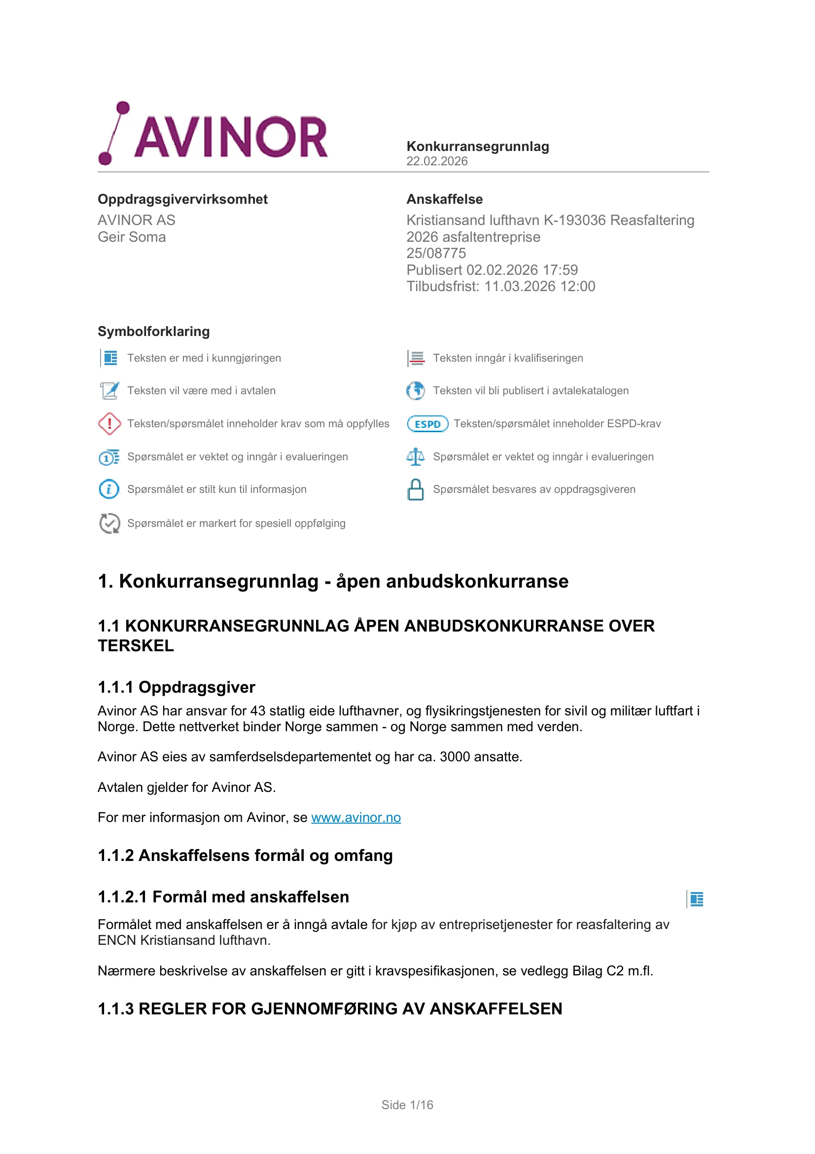 Konkurransebeskrivelse