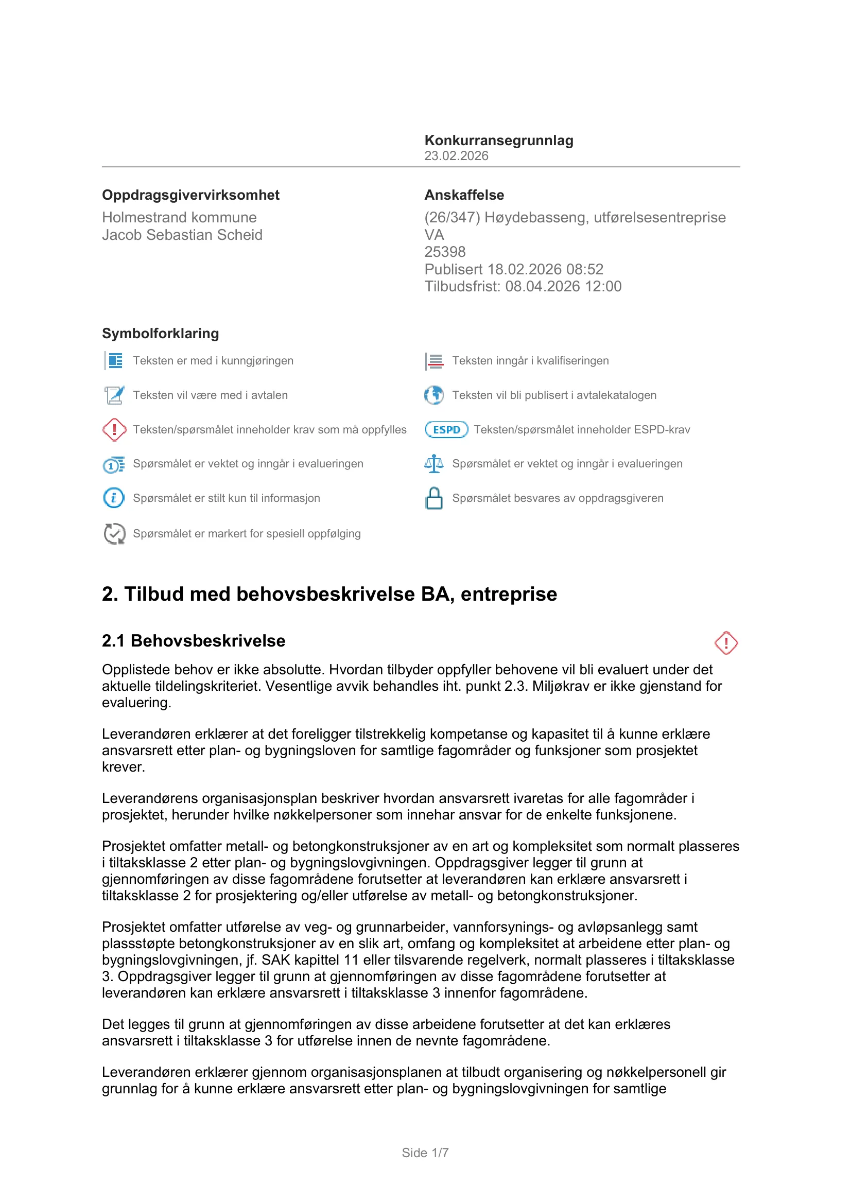 Konkurransebeskrivelse
