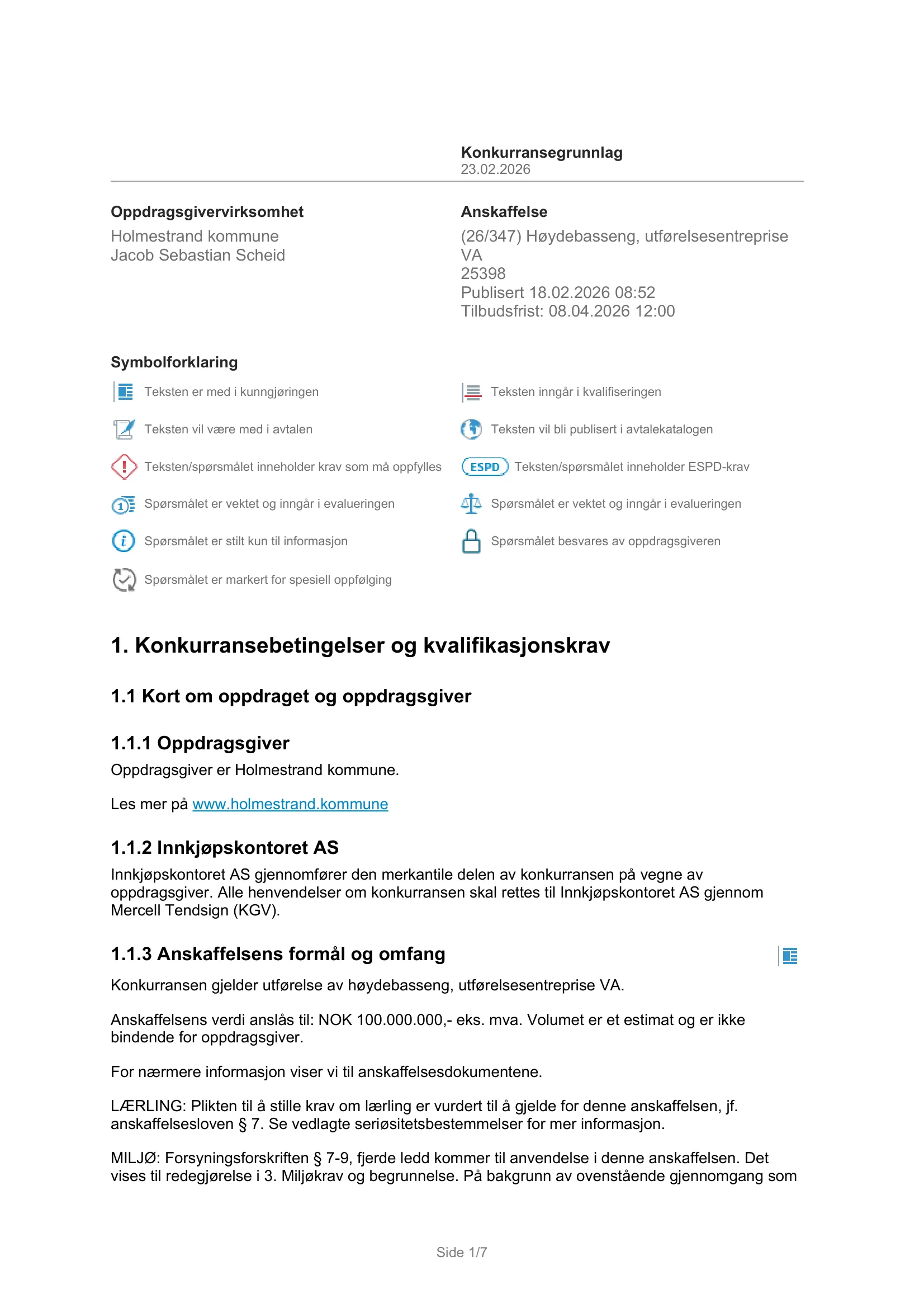 Konkurransebeskrivelse