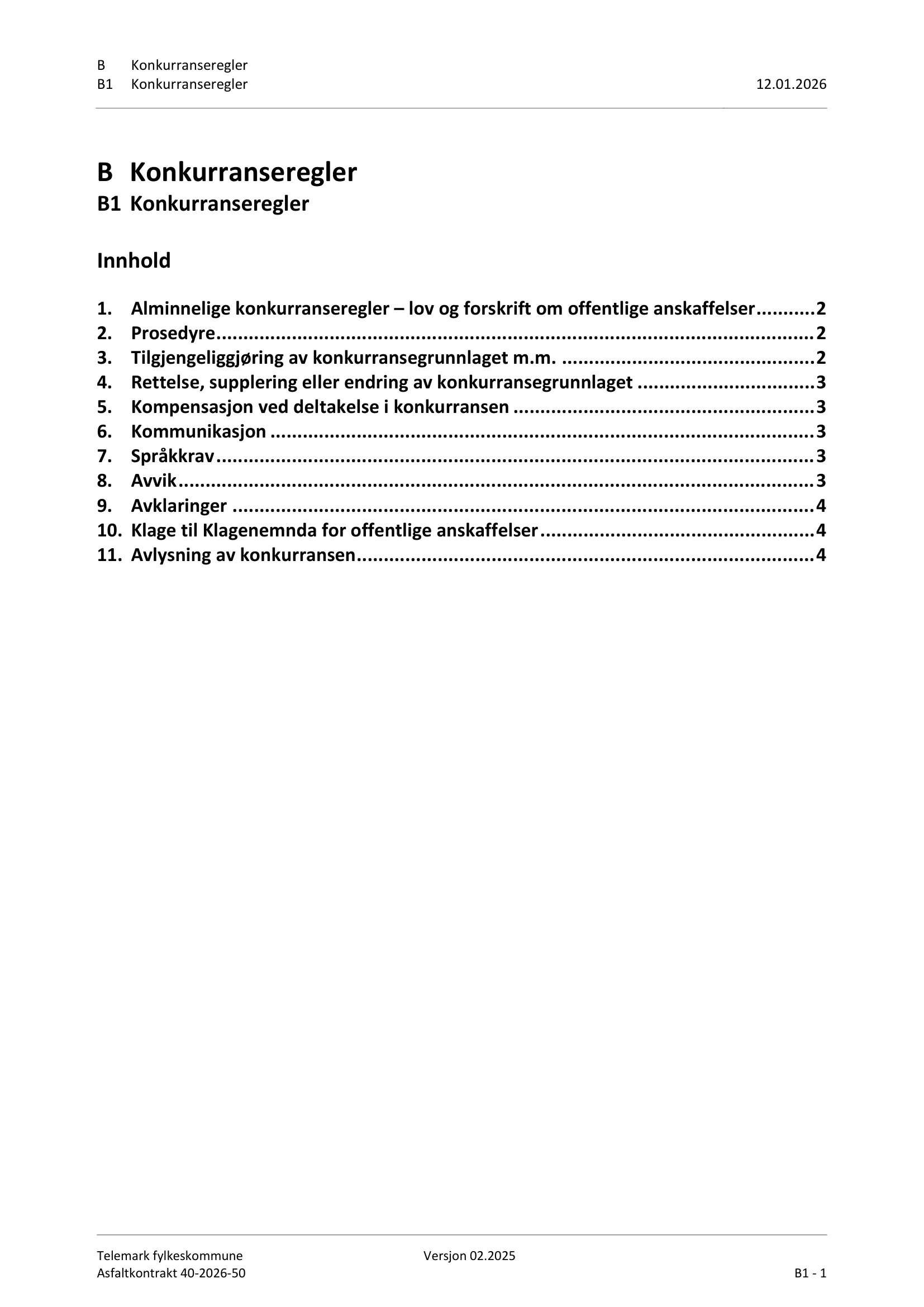 Konkurransebeskrivelse
