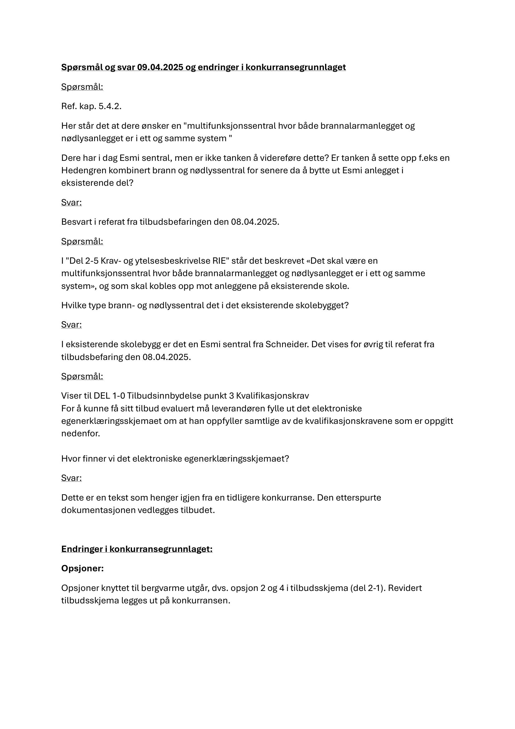 Konkurransebeskrivelse