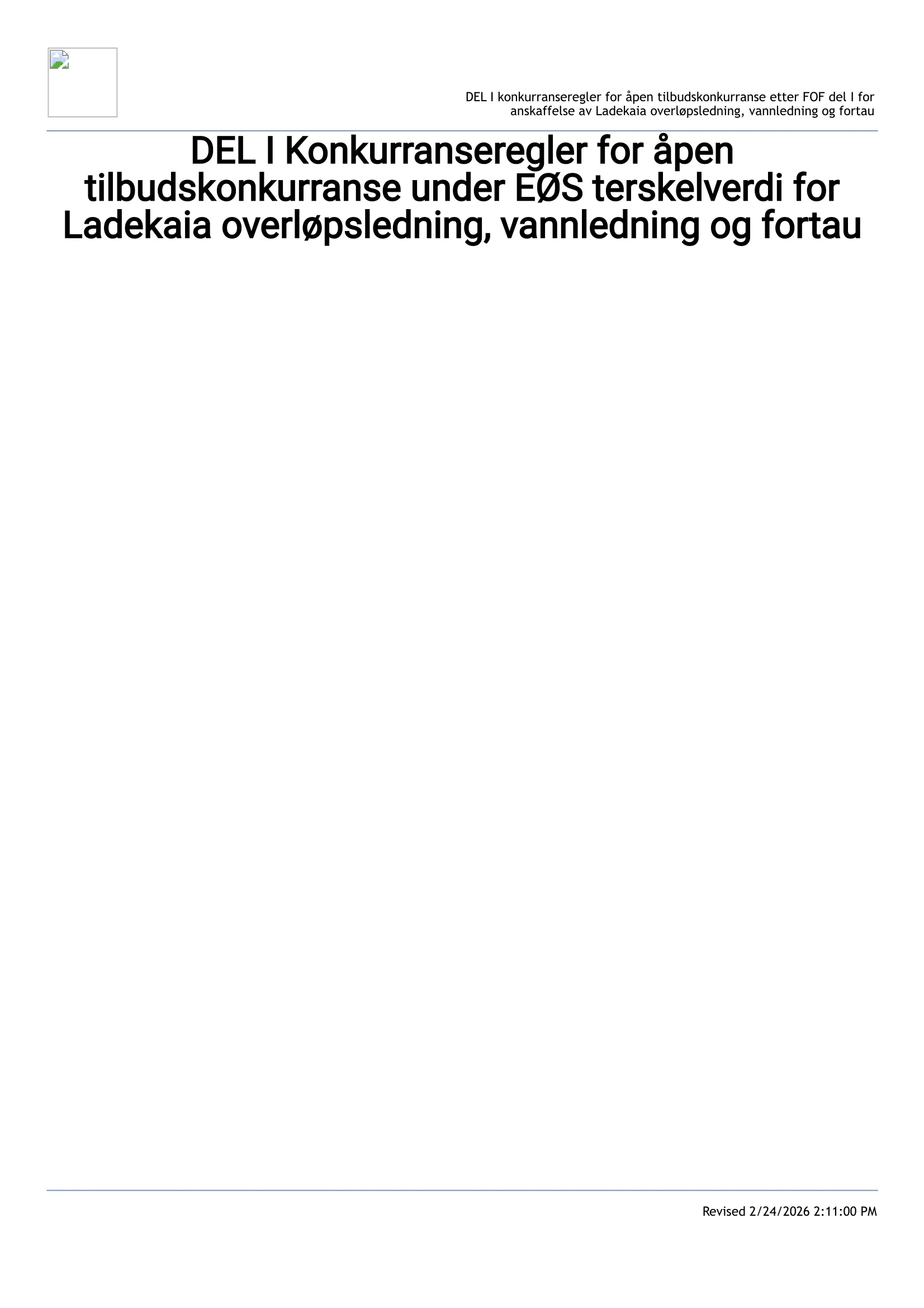 Konkurransebeskrivelse