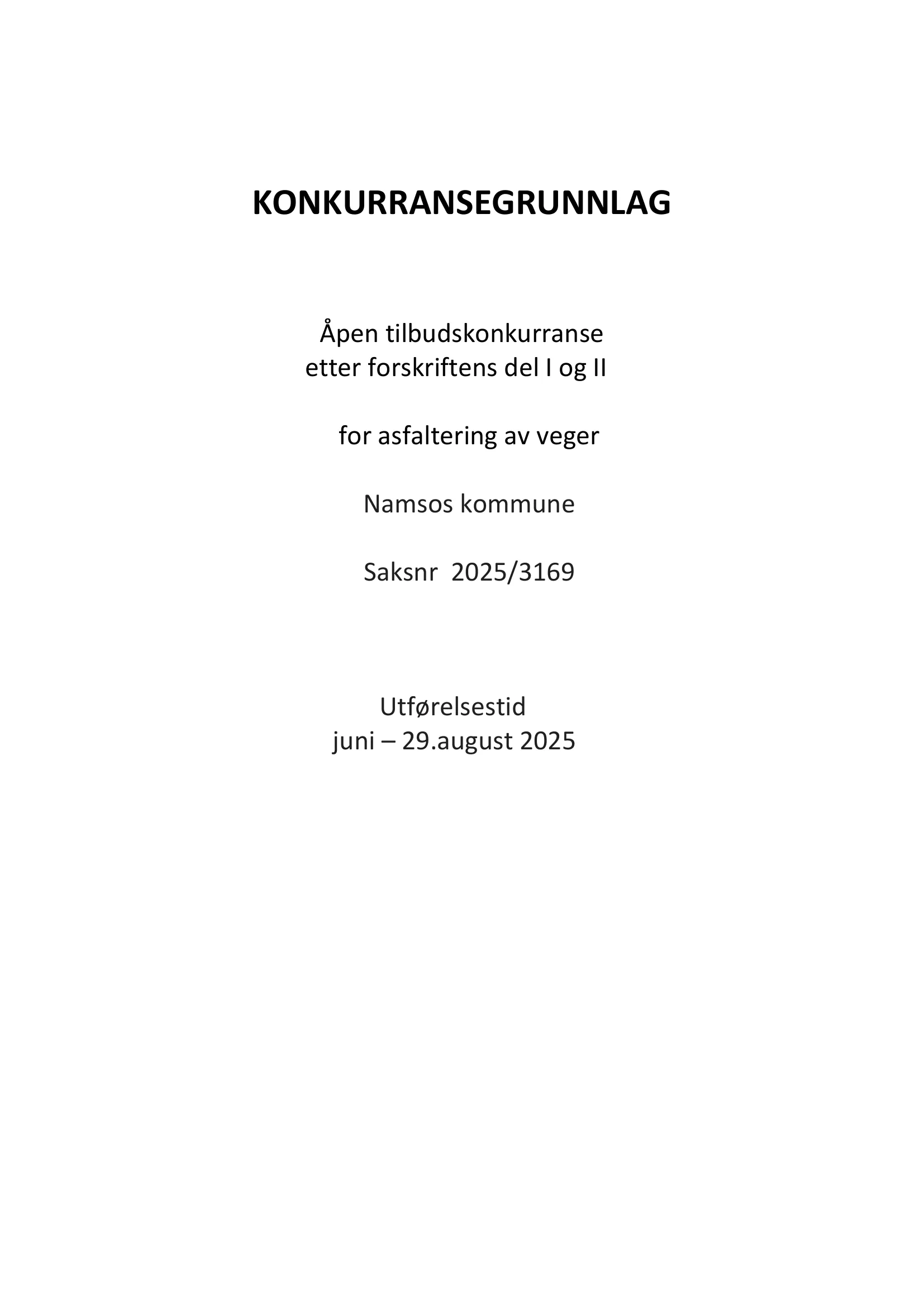 Konkurransebeskrivelse