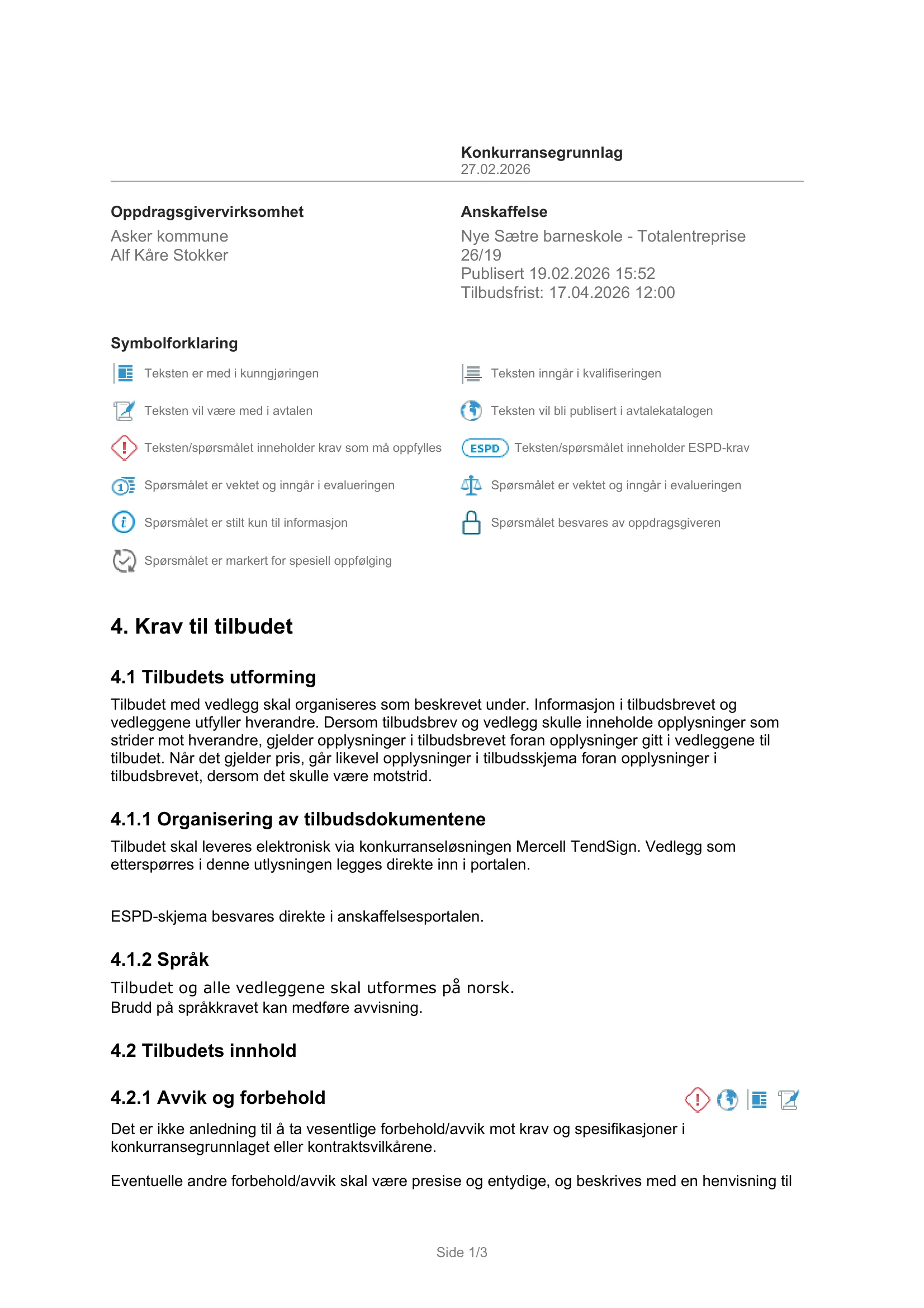 Konkurransebeskrivelse