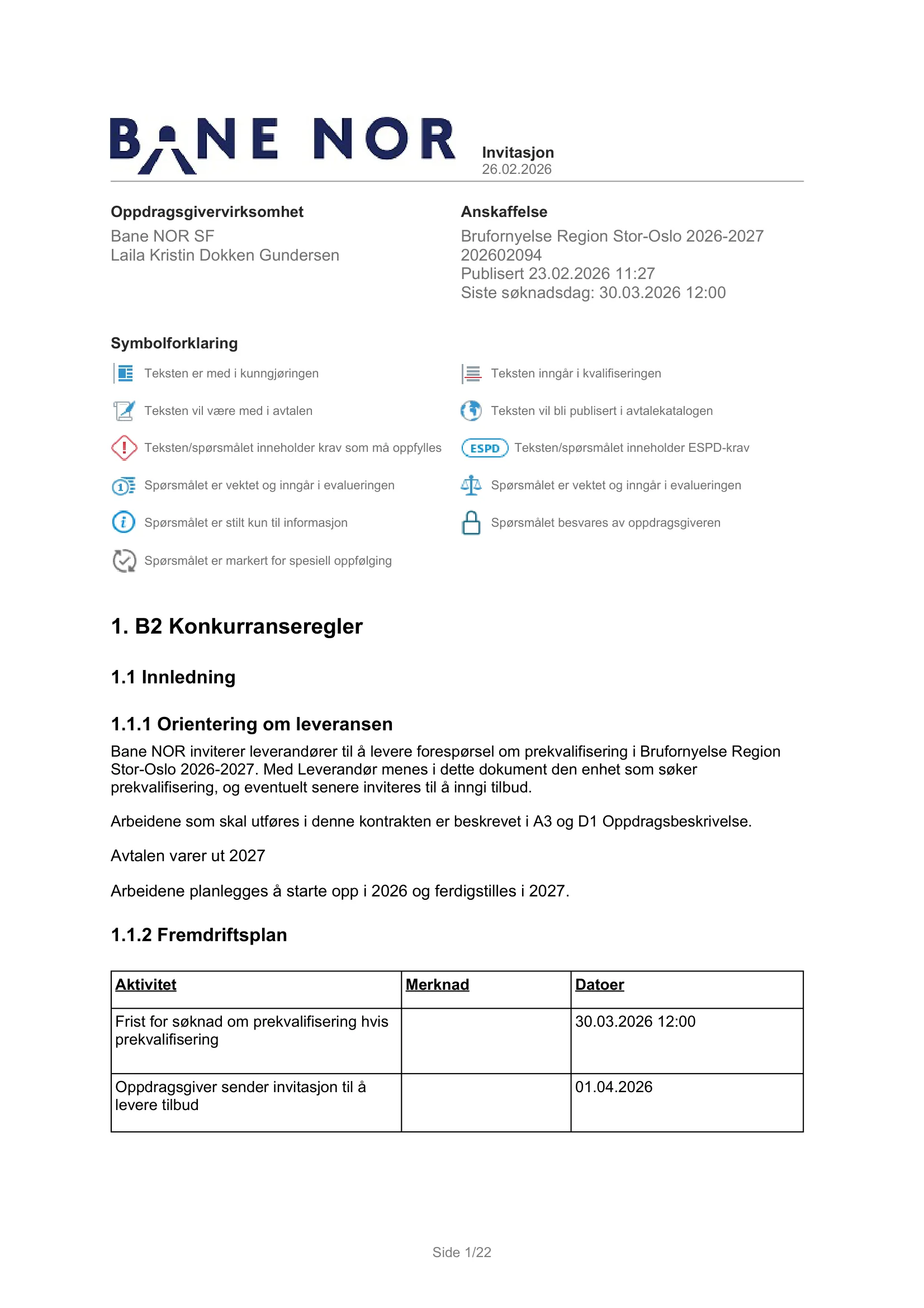 Konkurransebeskrivelse