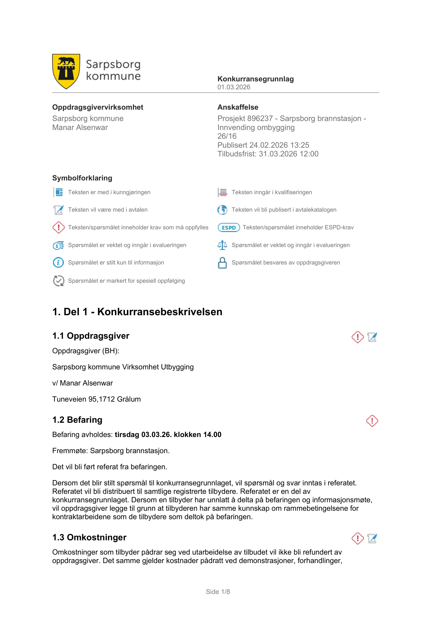 Konkurransebeskrivelse