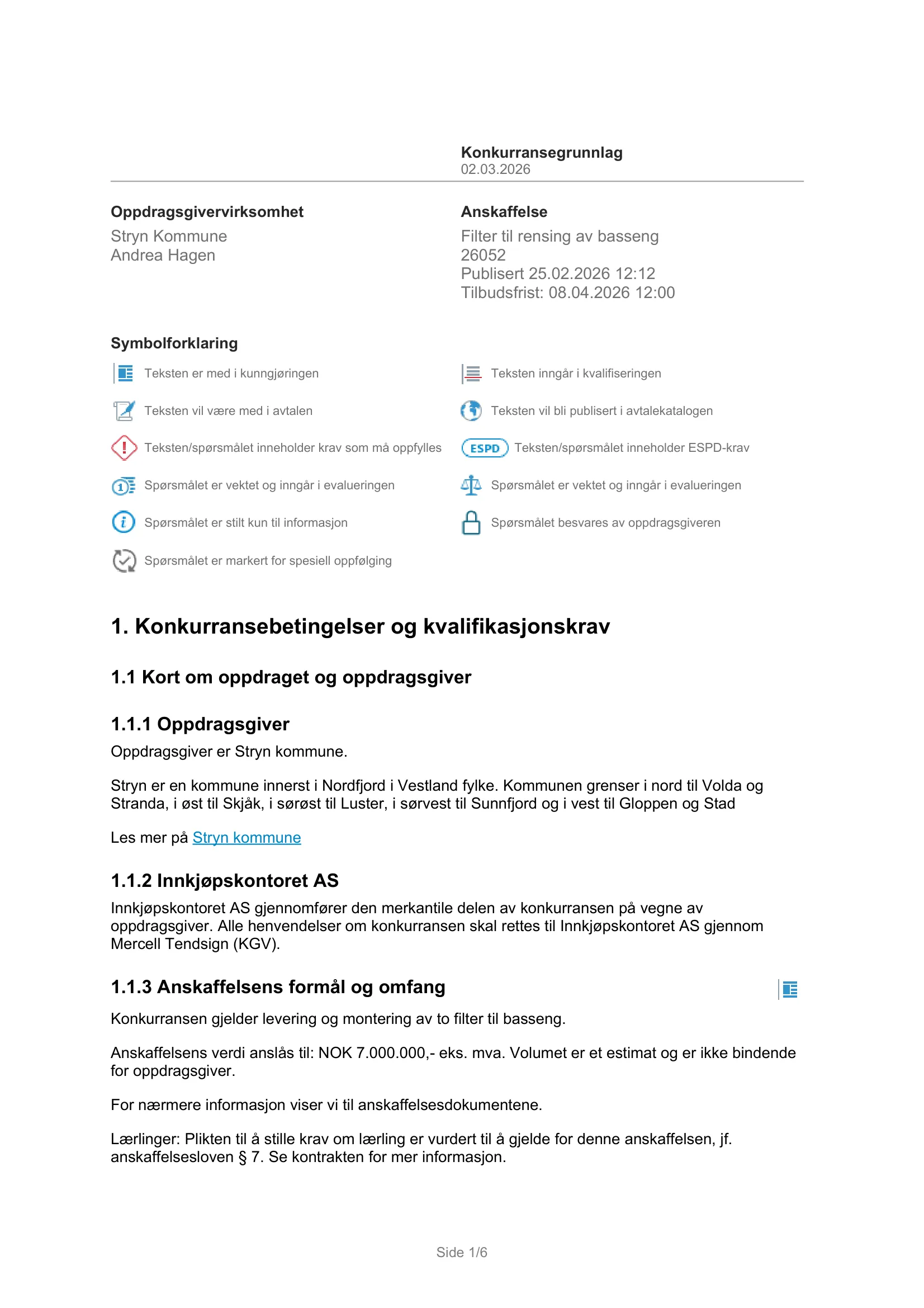 Konkurransebeskrivelse
