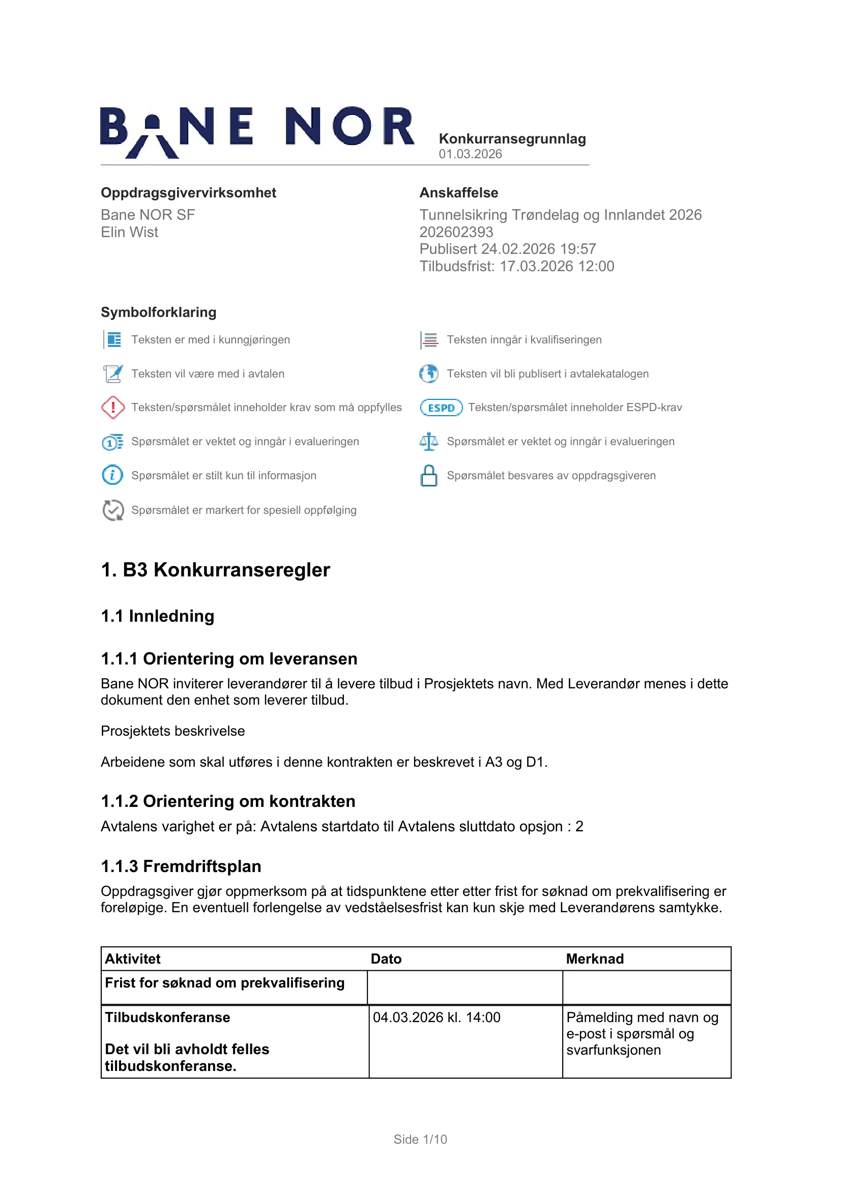 Konkurransebeskrivelse
